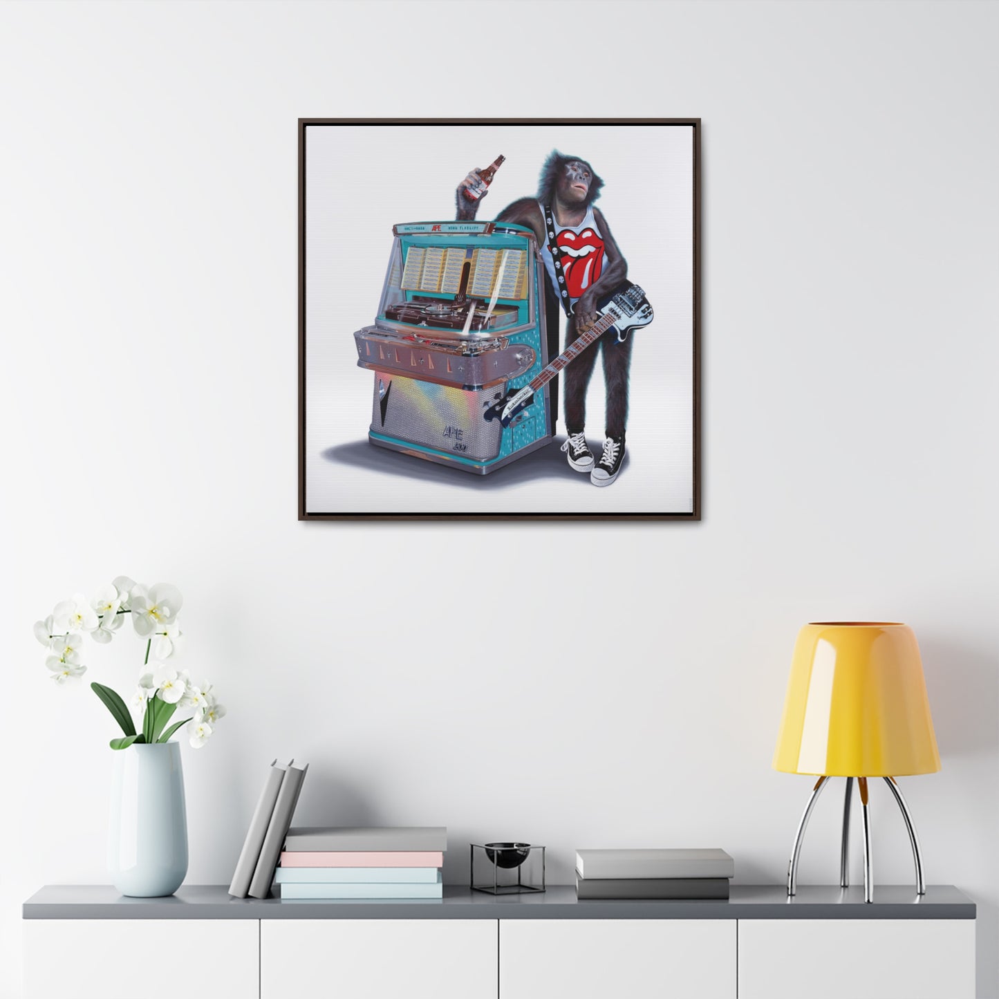 Tony South: "Jukebox Hero" - Framed Canvas Reproduction