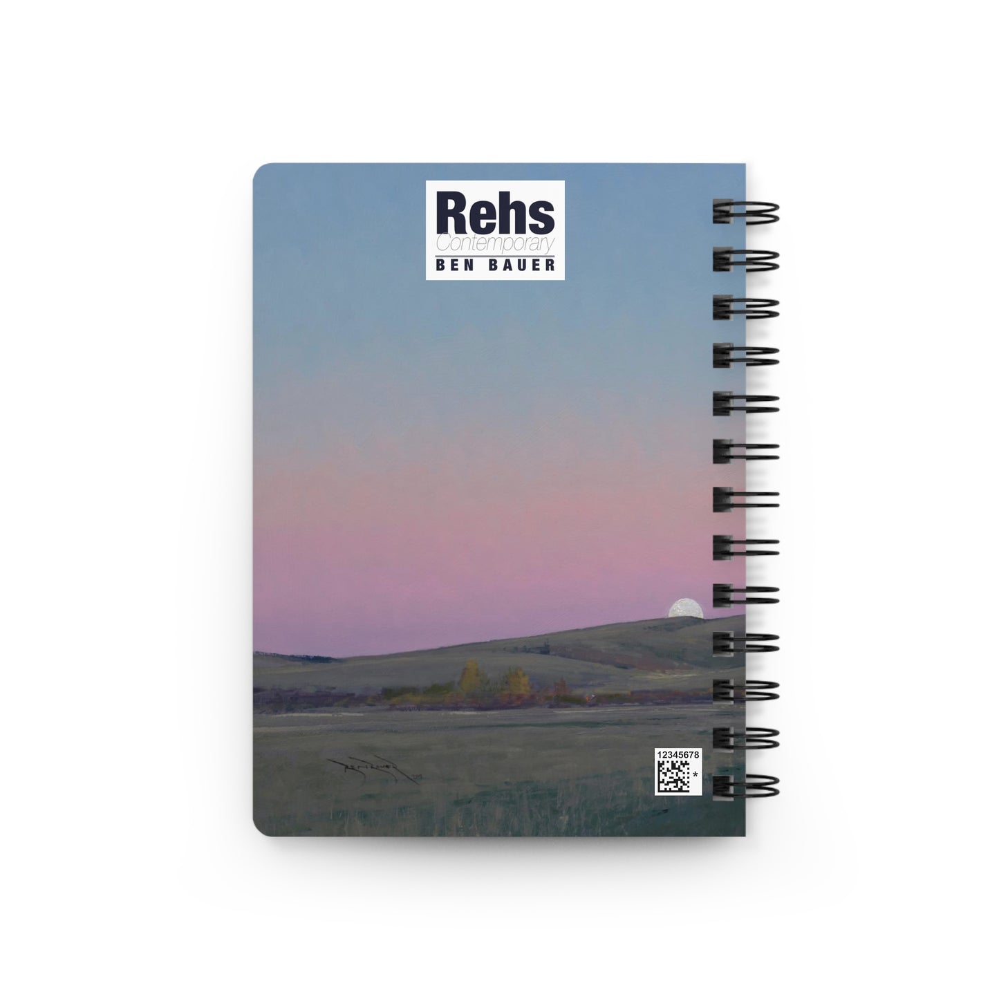 Ben Bauer: "Moonrise , Lowry, MN" - Spiral Bound Journal
