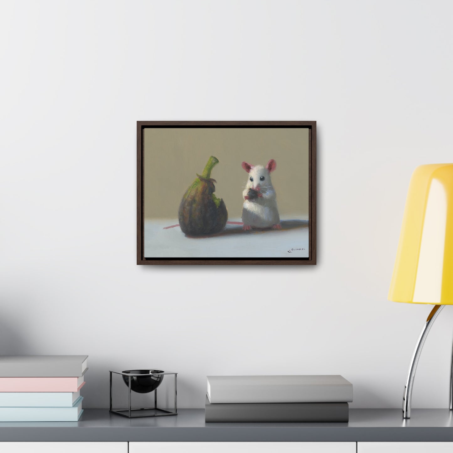 Stuart Dunkel: "Fig Tester" - Framed Canvas