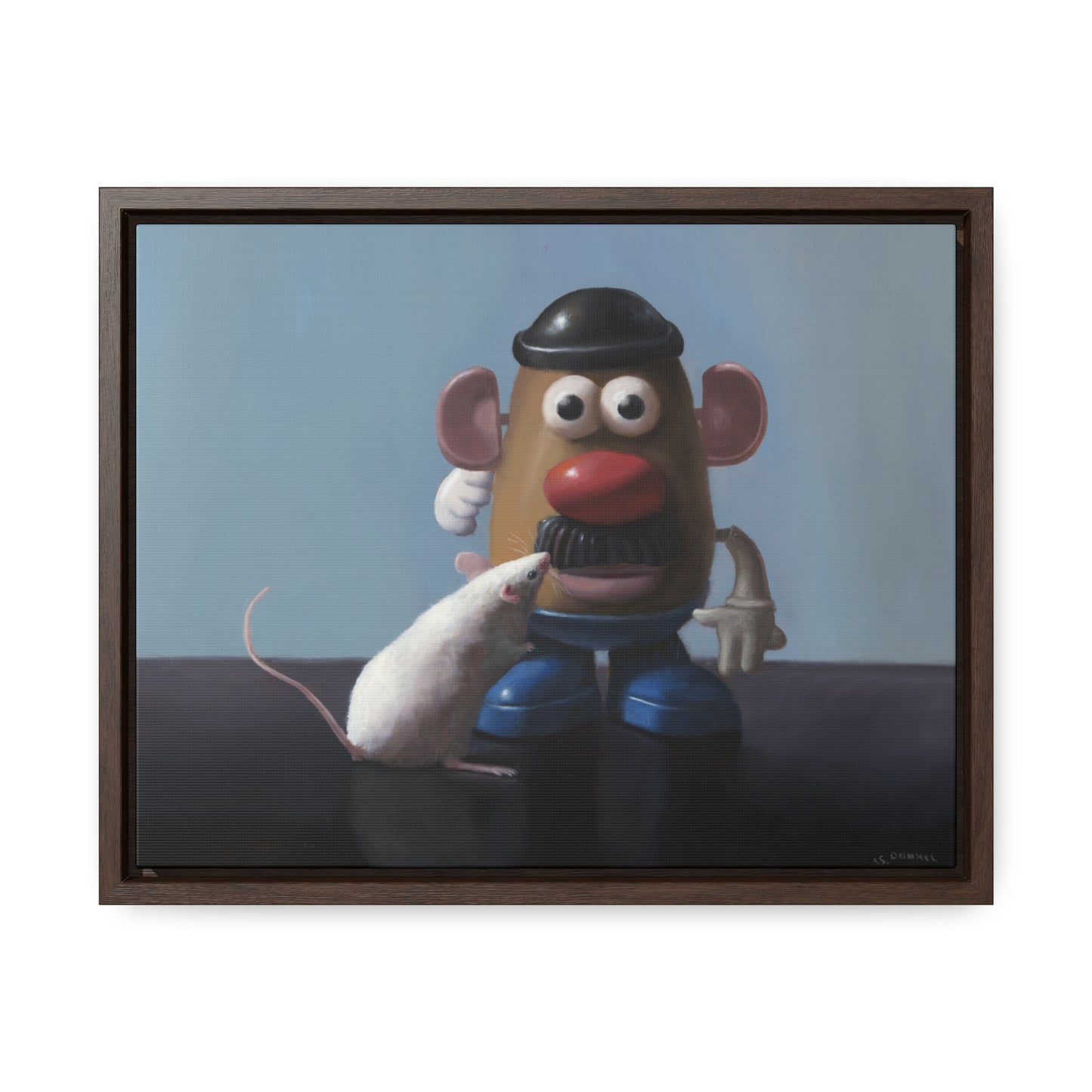 Stuart Dunkel: "The Kiss" - Framed Canvas Reproduction