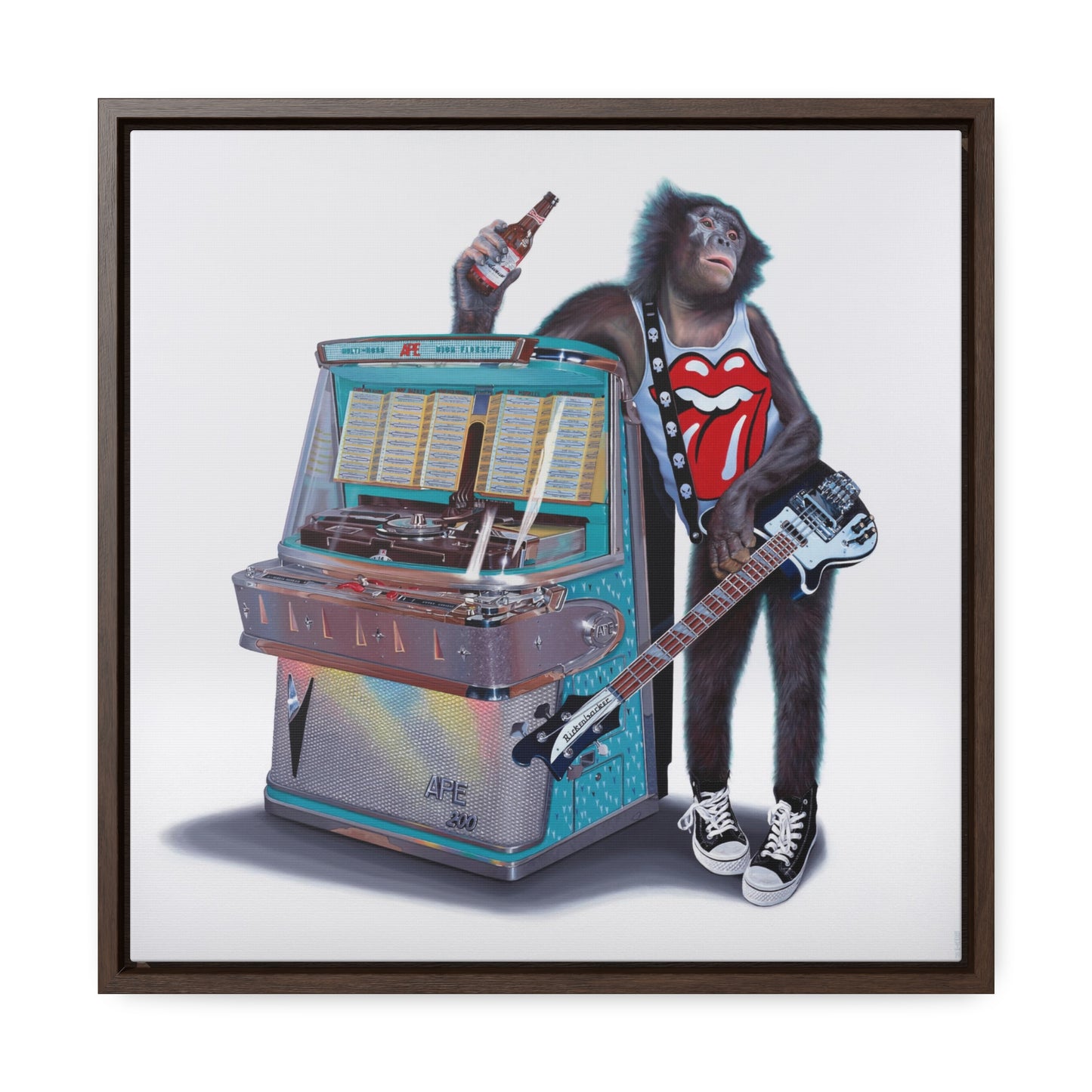Tony South: "Jukebox Hero" - Framed Canvas Reproduction