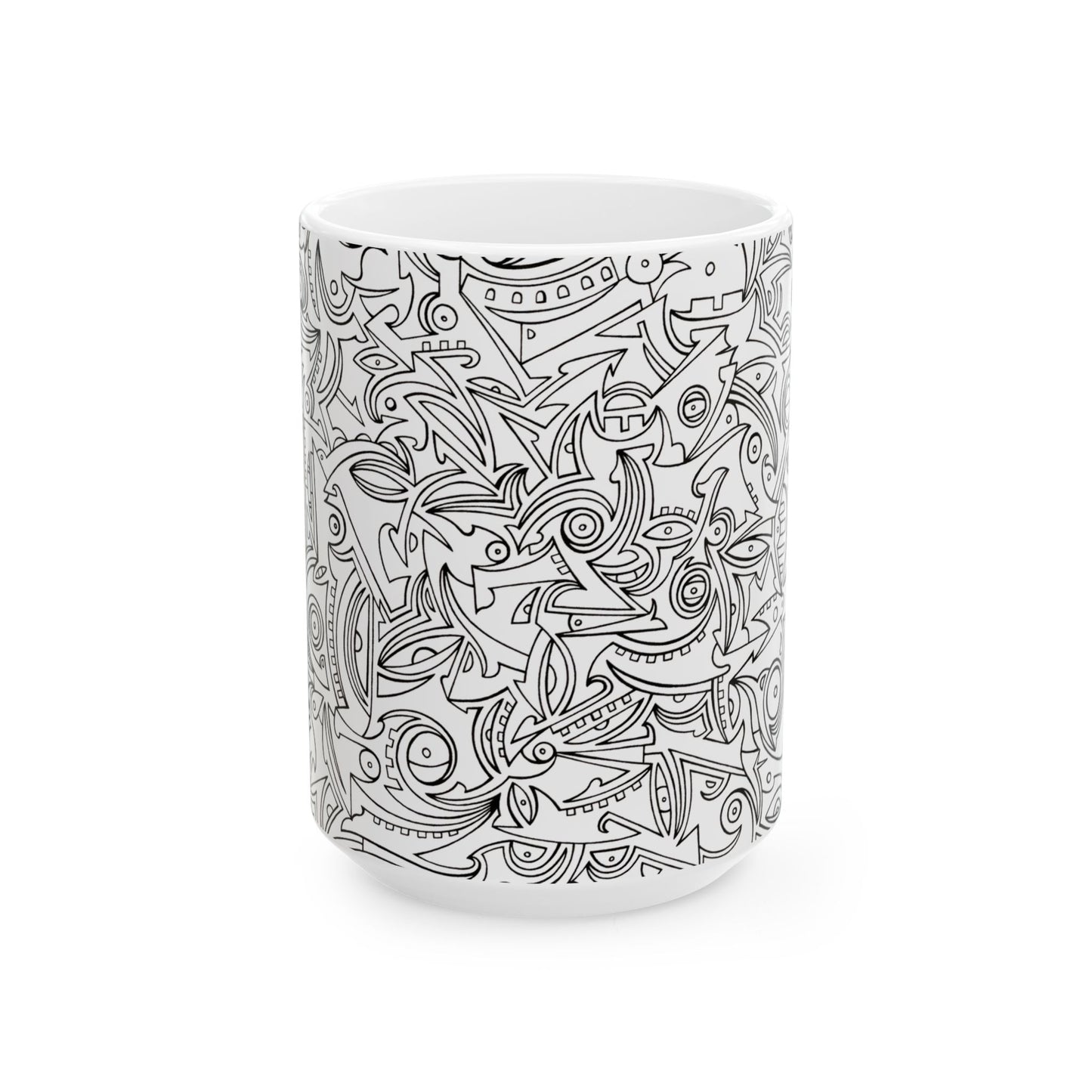 Eric Hagan | Arcadia (black and white 2) Ceramic Mug