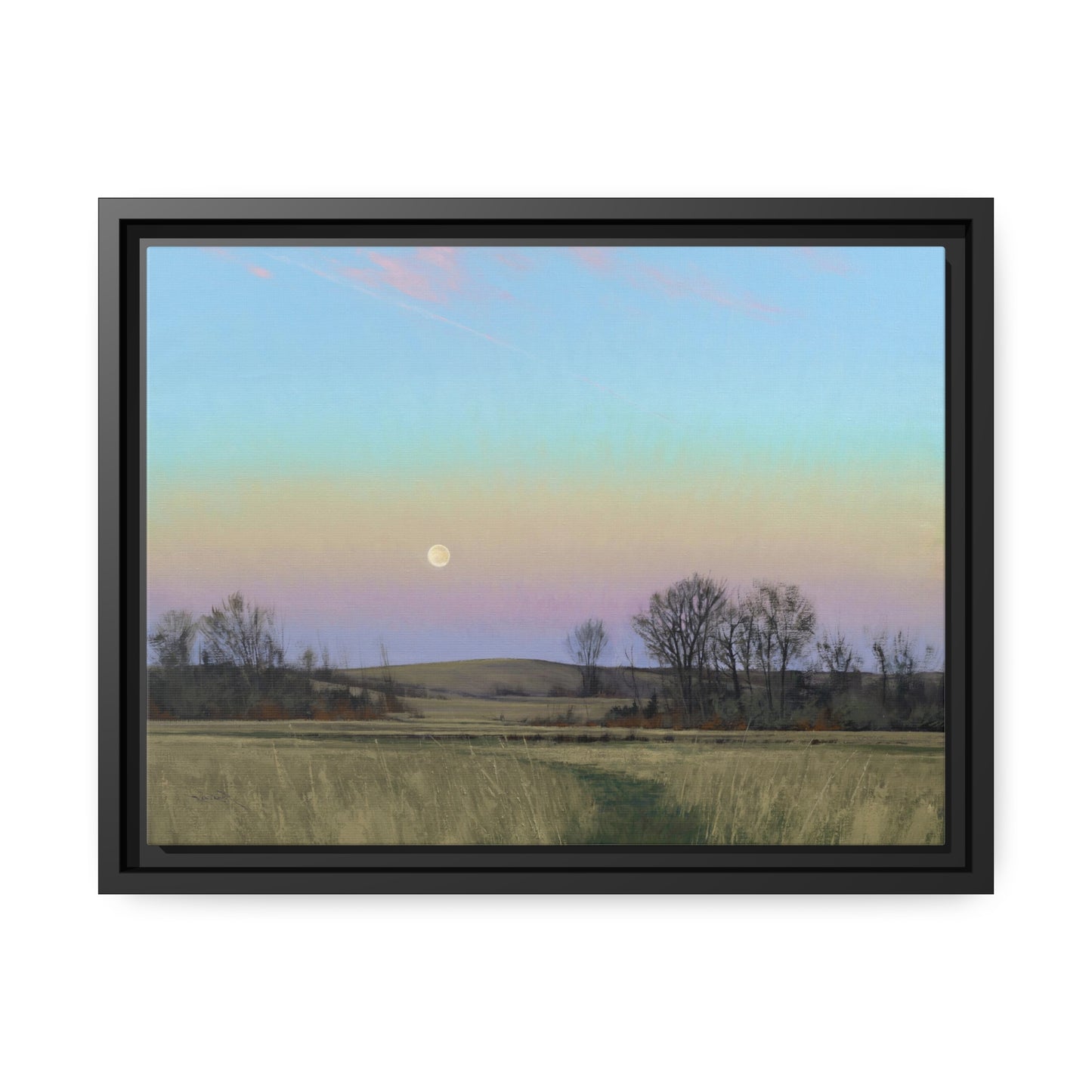 Ben Bauer: "Minnesota Glacial Lakes Area at Dusk" - Framed Canvas Reproduction