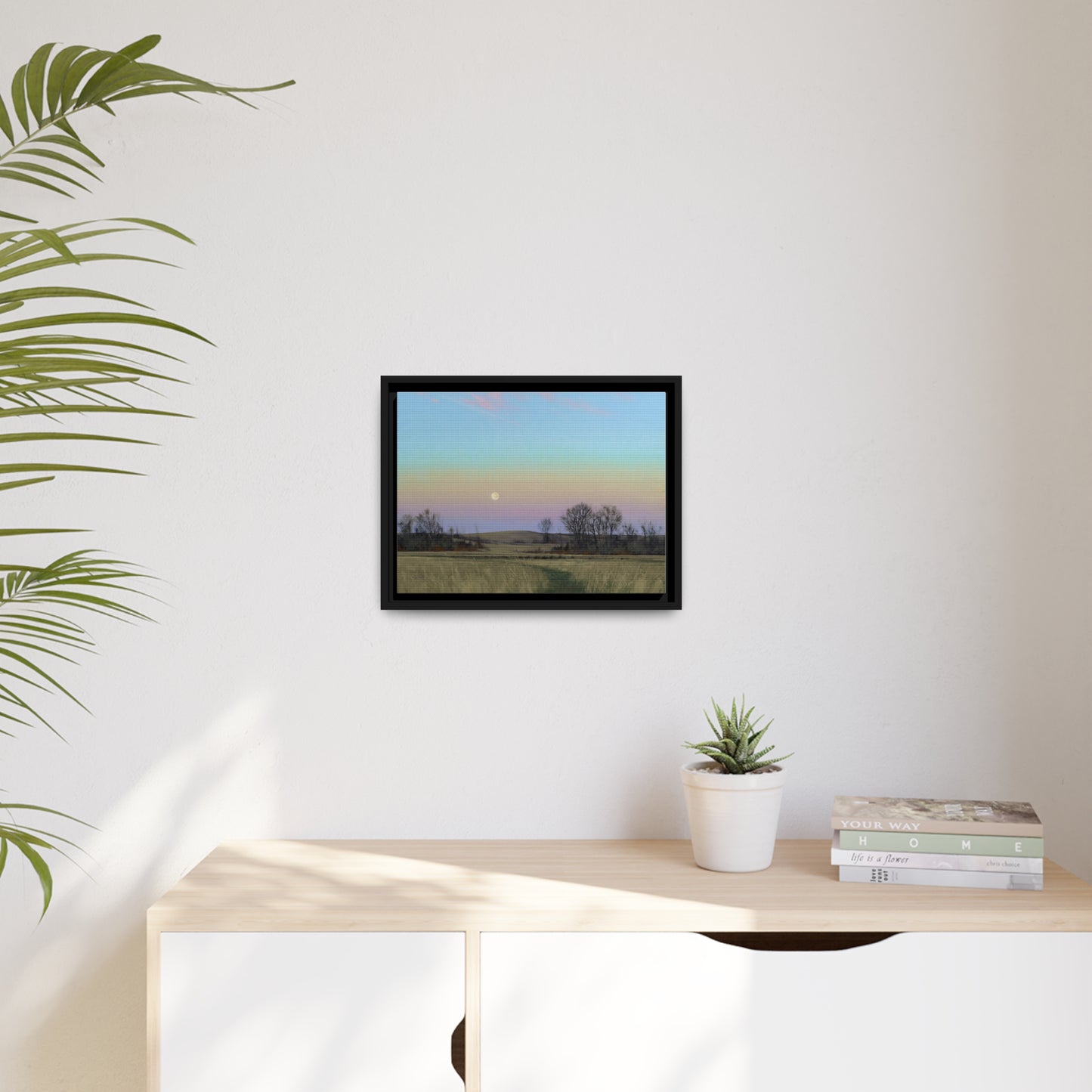 Ben Bauer: "Minnesota Glacial Lakes Area at Dusk" - Framed Canvas Reproduction