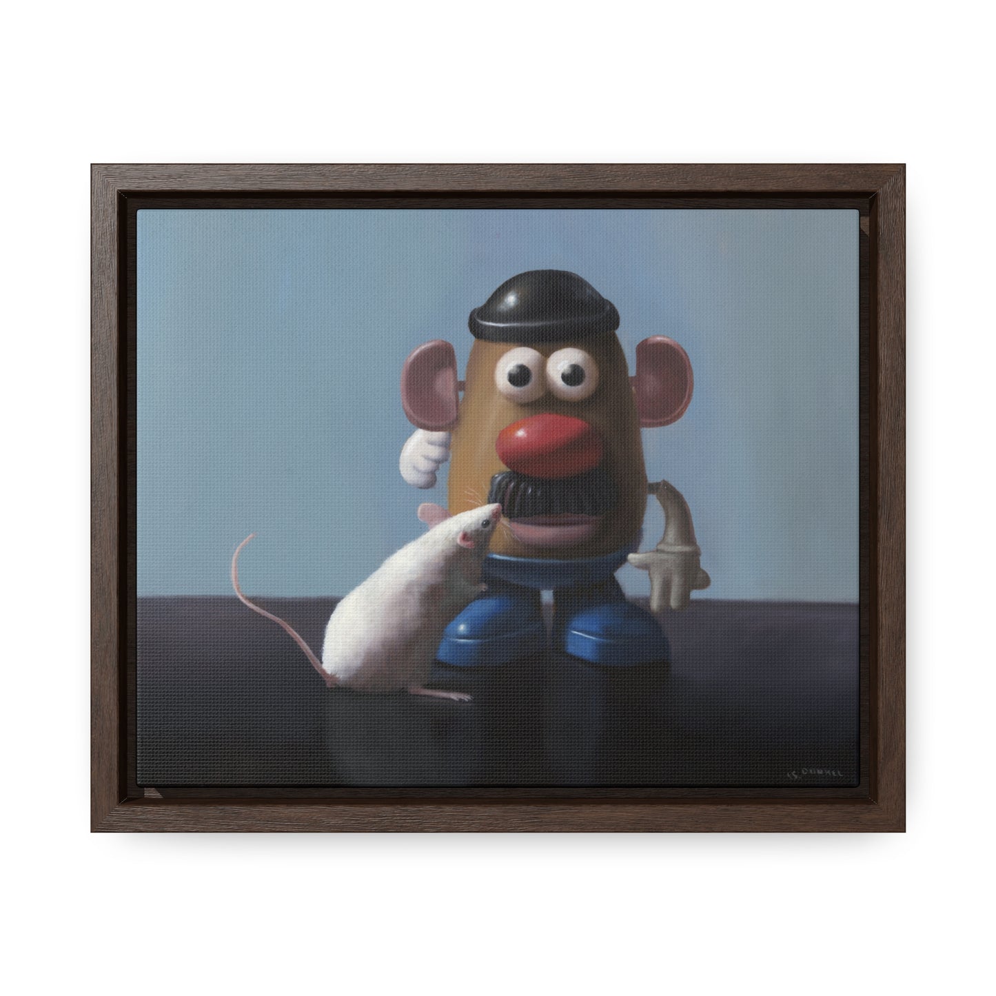 Stuart Dunkel: "The Kiss" - Framed Canvas Reproduction