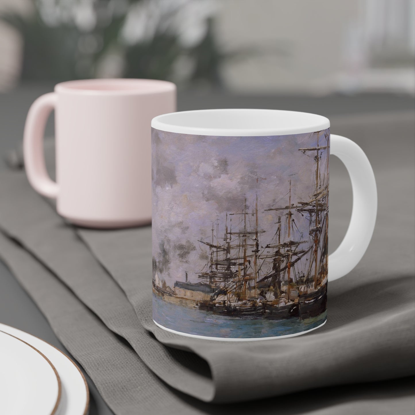Eugene Boudin: "Deauville, le bassin" Ceramic Mug (11oz\15oz\20oz)