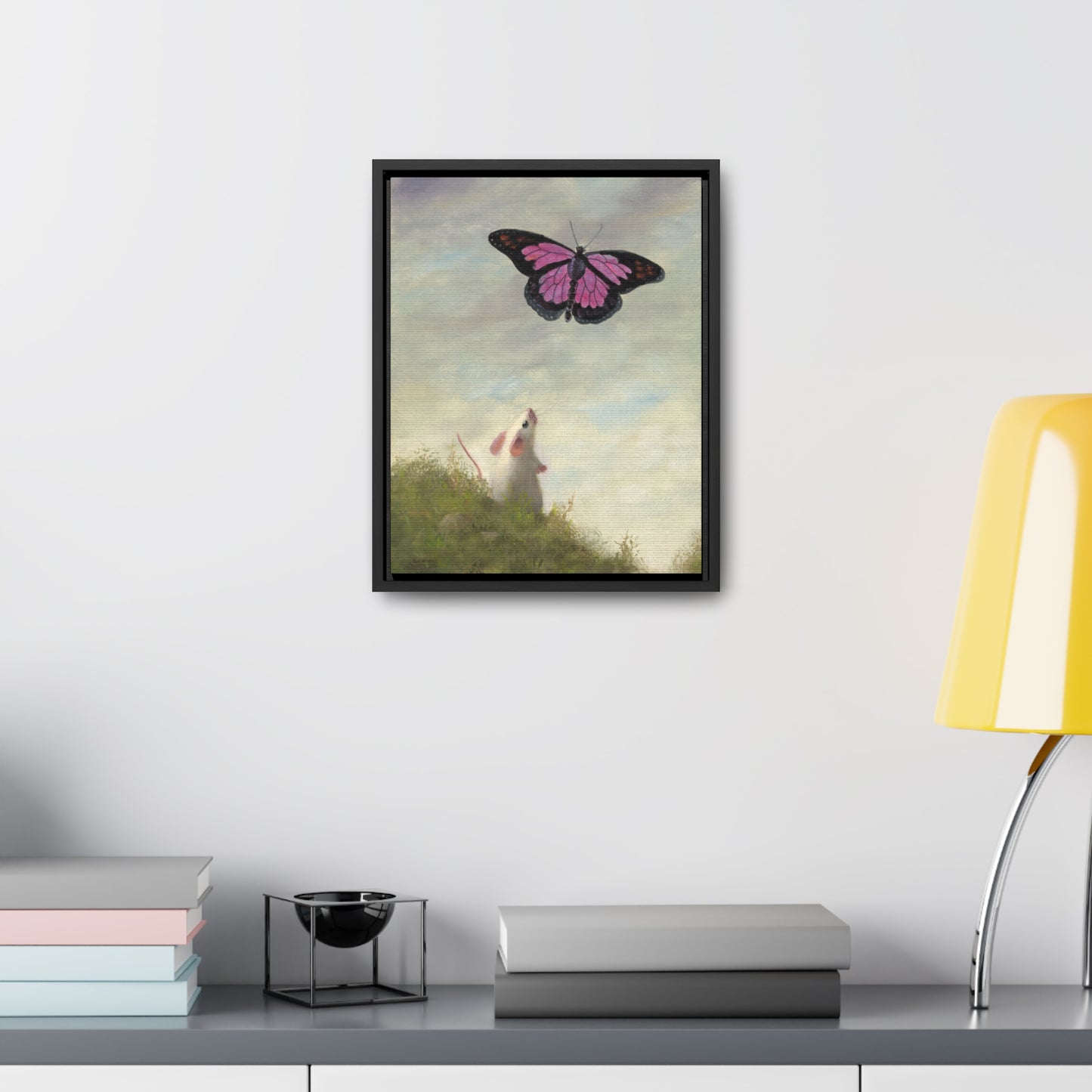 Stuart Dunkel: "Magic Butterfly" - Framed Canvas Reproduction