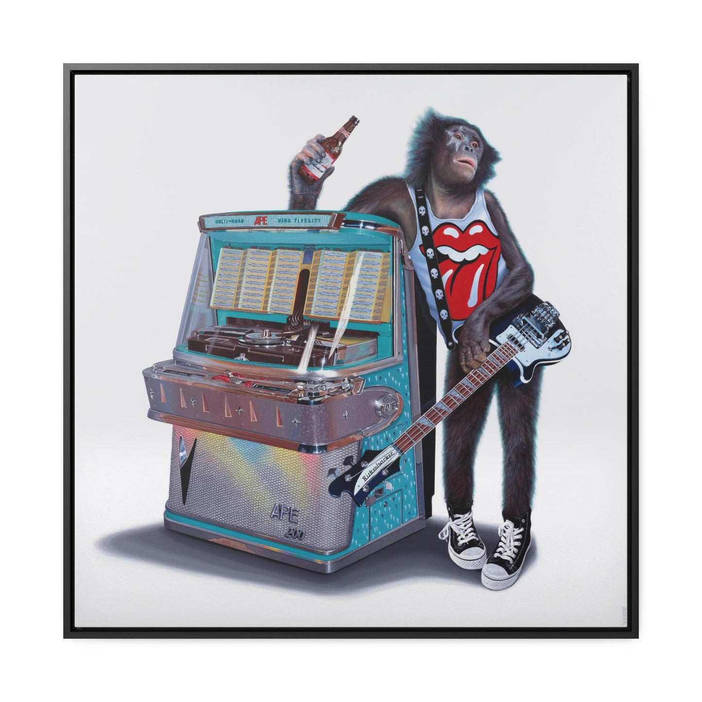 Tony South: "Jukebox Hero" - Framed Canvas Reproduction