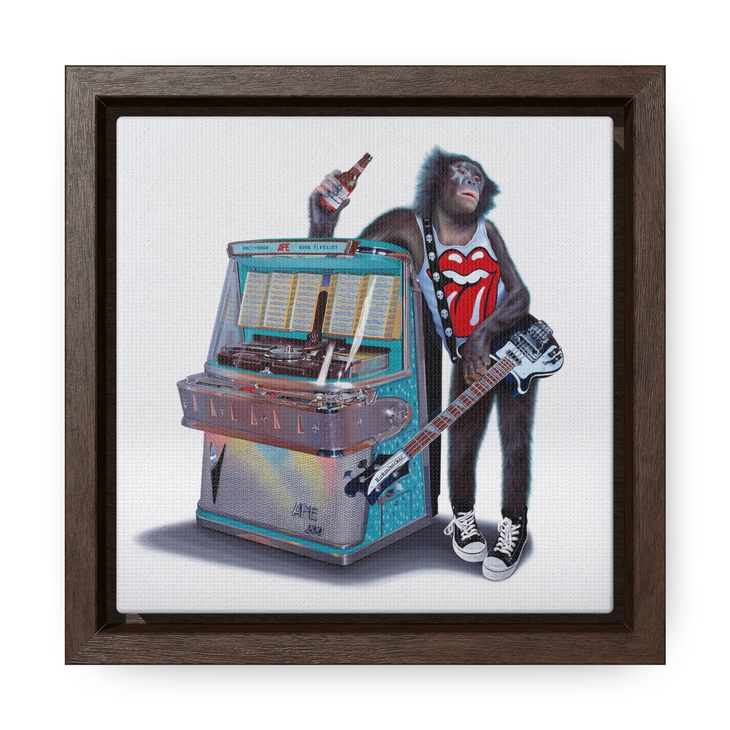 Tony South: "Jukebox Hero" - Framed Canvas Reproduction