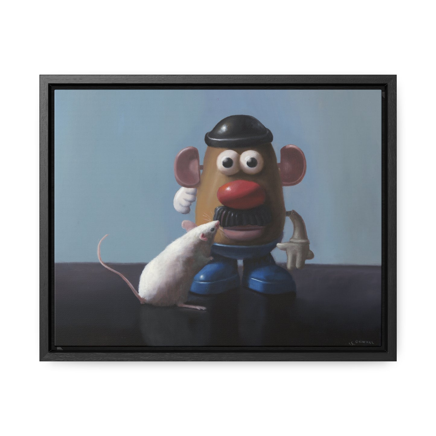 Stuart Dunkel: "The Kiss" - Framed Canvas Reproduction
