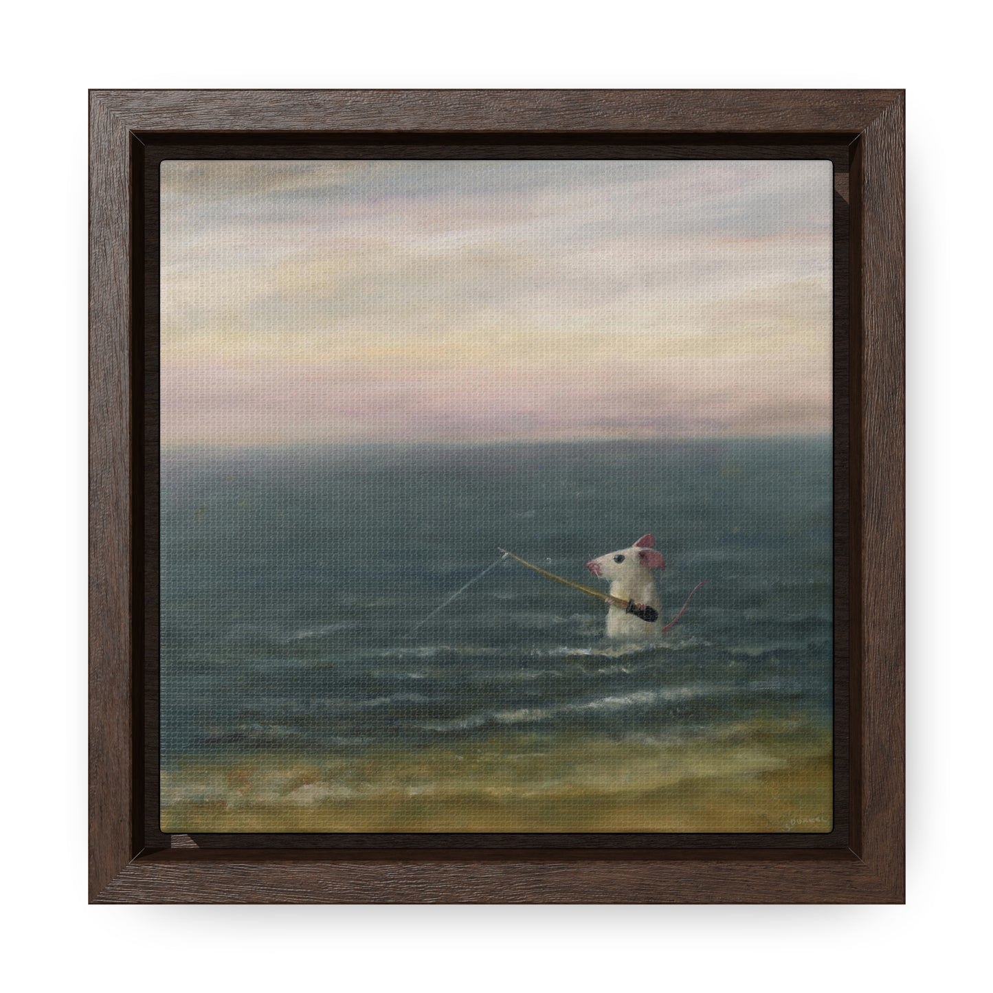 Stuart Dunkel: "Gone Fishing" - Framed Canvas Reproduction