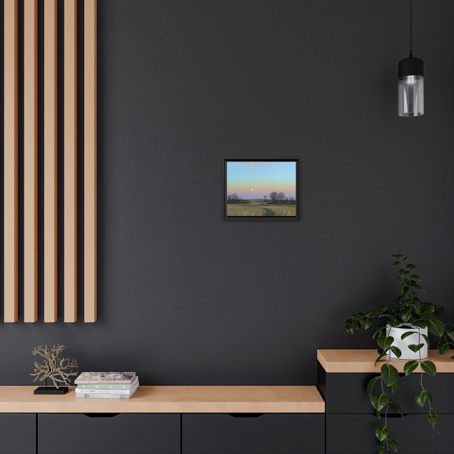 Ben Bauer: "Minnesota Glacial Lakes Area at Dusk" - Framed Canvas Reproduction