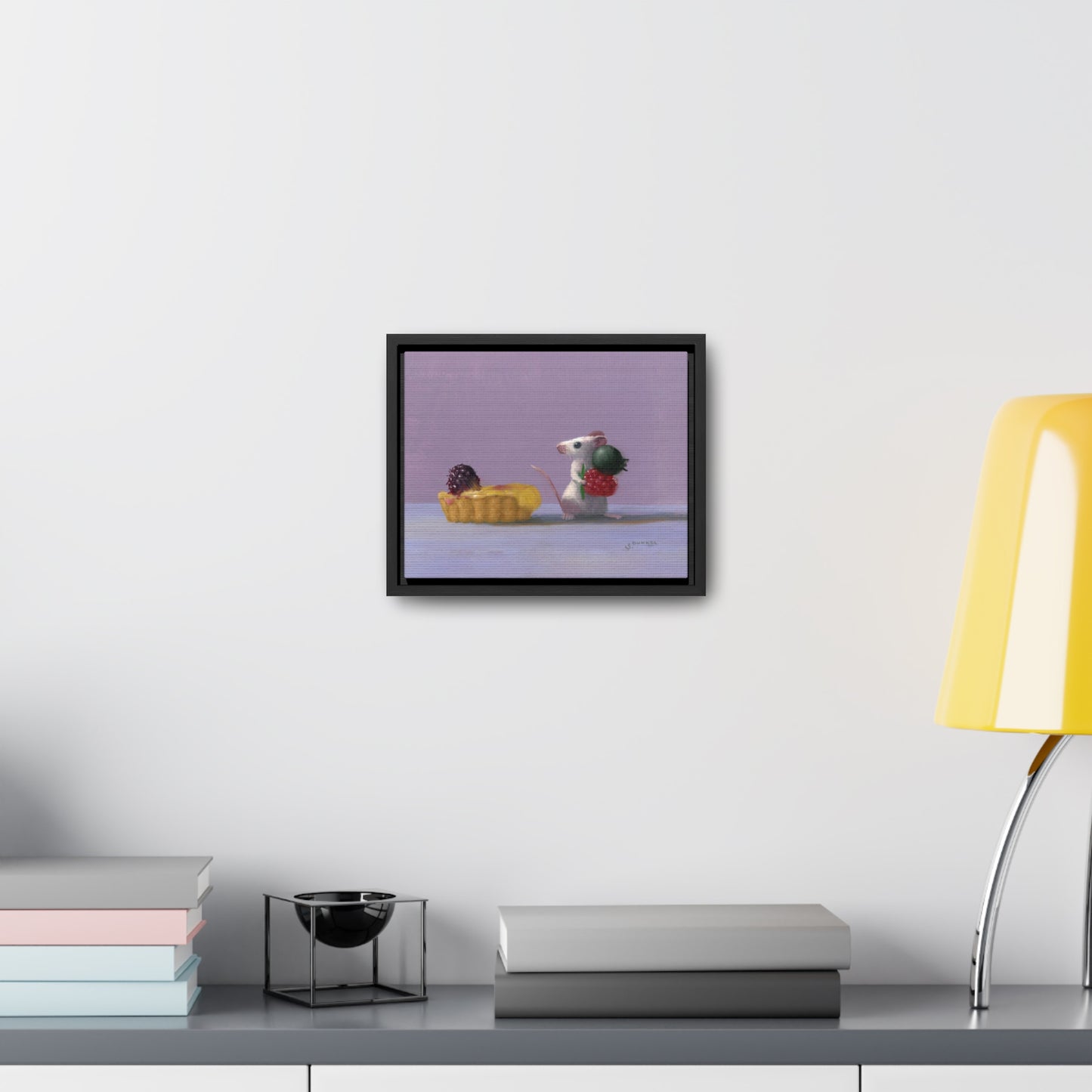 Stuart Dunkel: "Tart Shopping" - Framed Canvas Reproduction