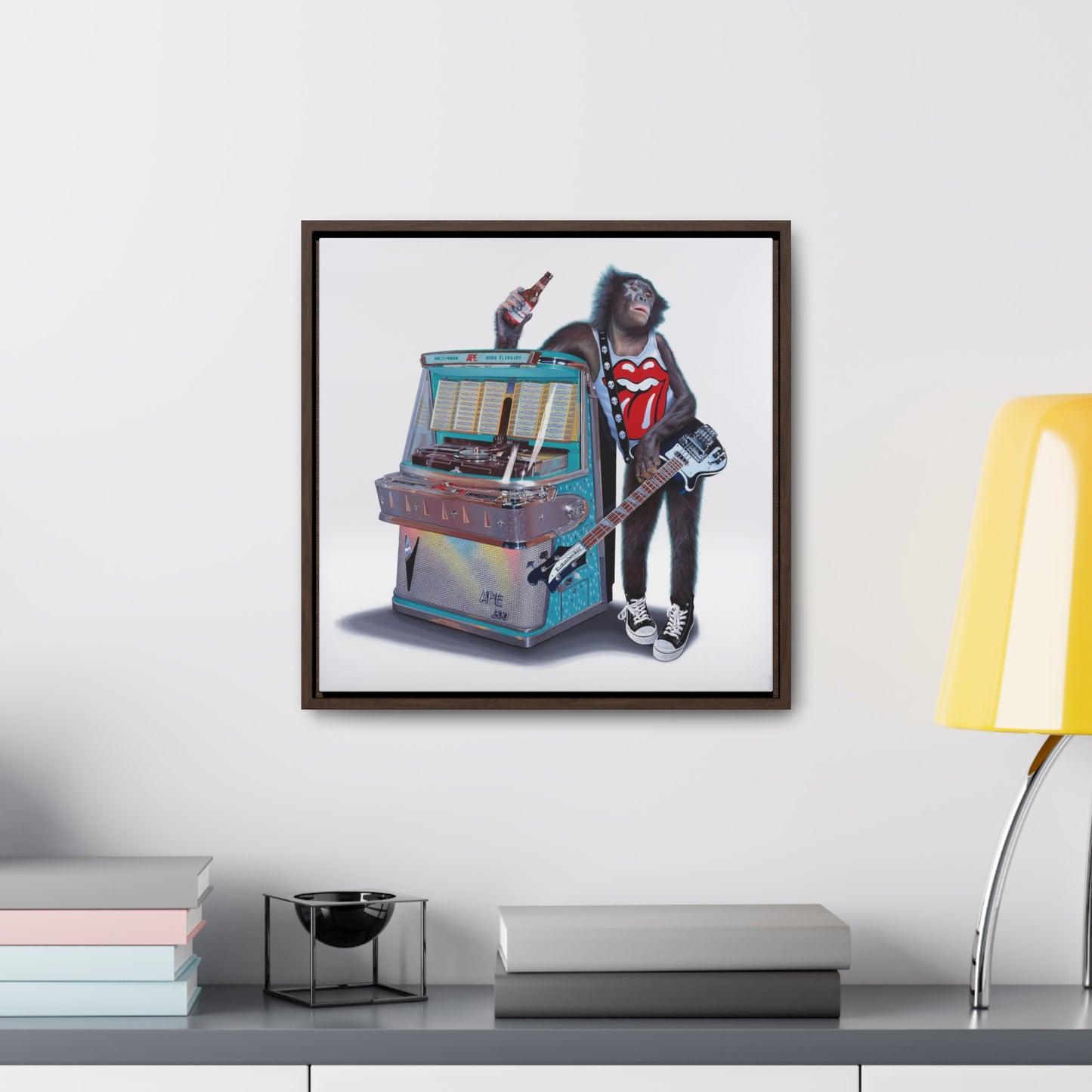 Tony South: "Jukebox Hero" - Framed Canvas Reproduction