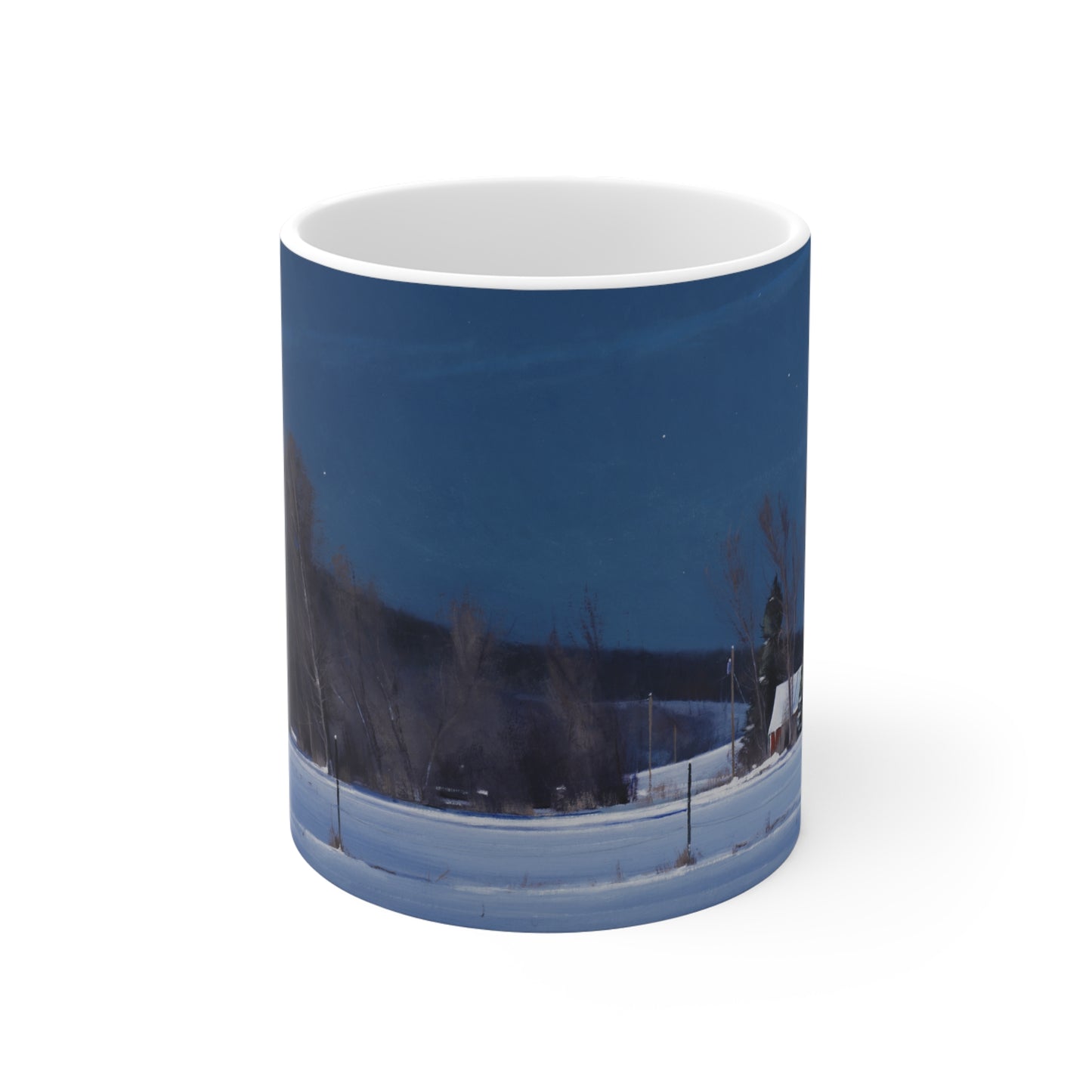 Ben Bauer: "Buffalo County, WI, Night Lights" Ceramic Mug (11oz, 15oz, 20oz)