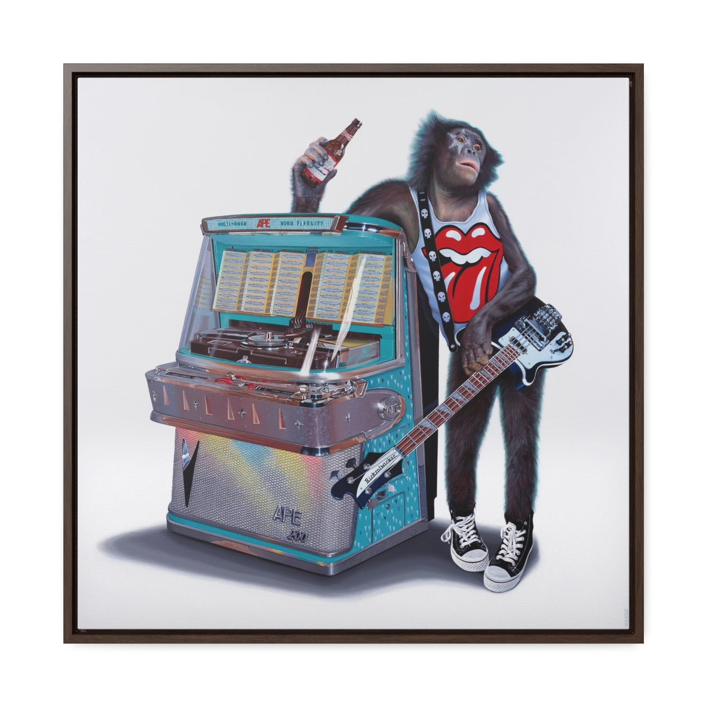Tony South: "Jukebox Hero" - Framed Canvas Reproduction