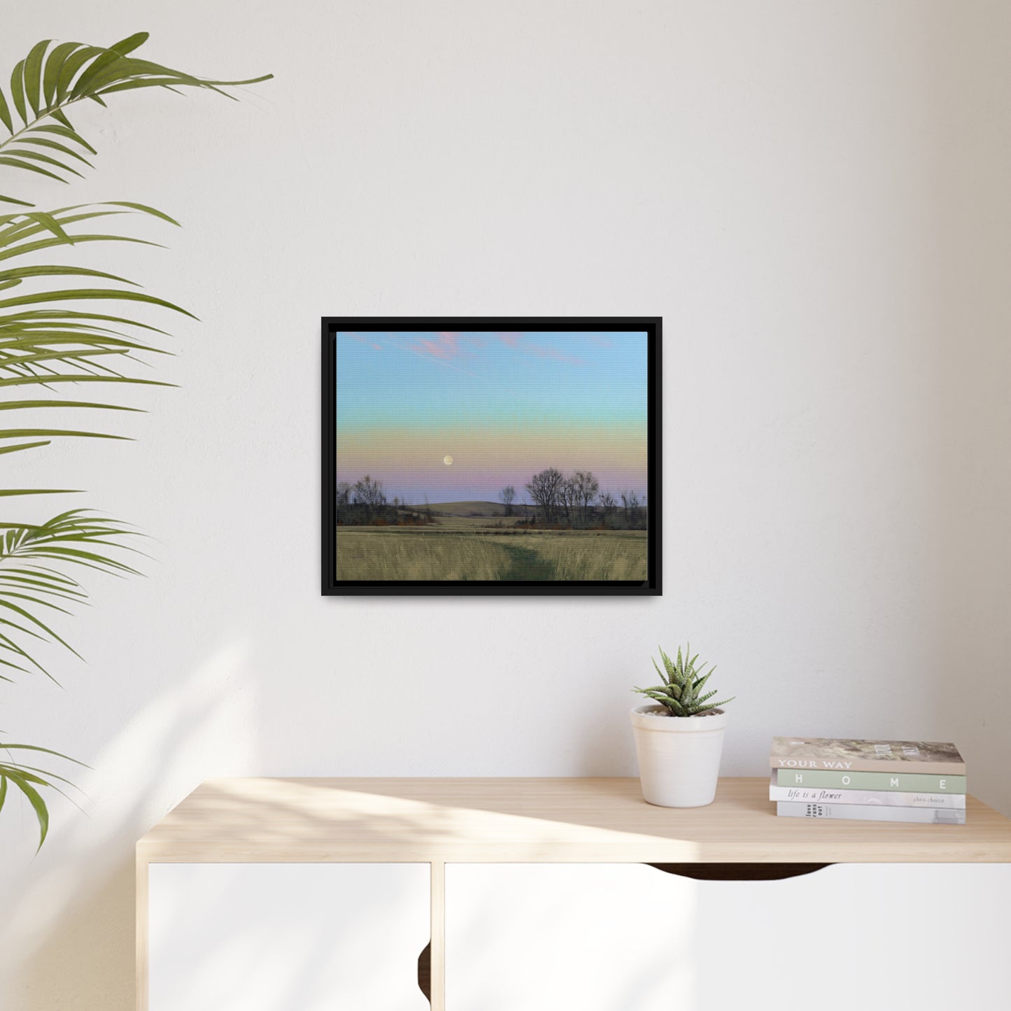 Ben Bauer: "Minnesota Glacial Lakes Area at Dusk" - Framed Canvas Reproduction