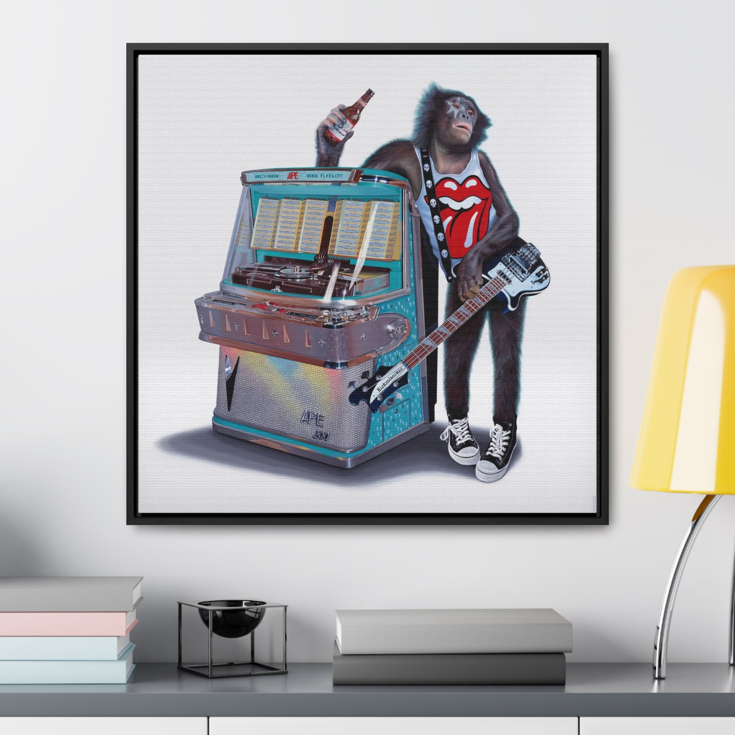 Tony South: "Jukebox Hero" - Framed Canvas Reproduction