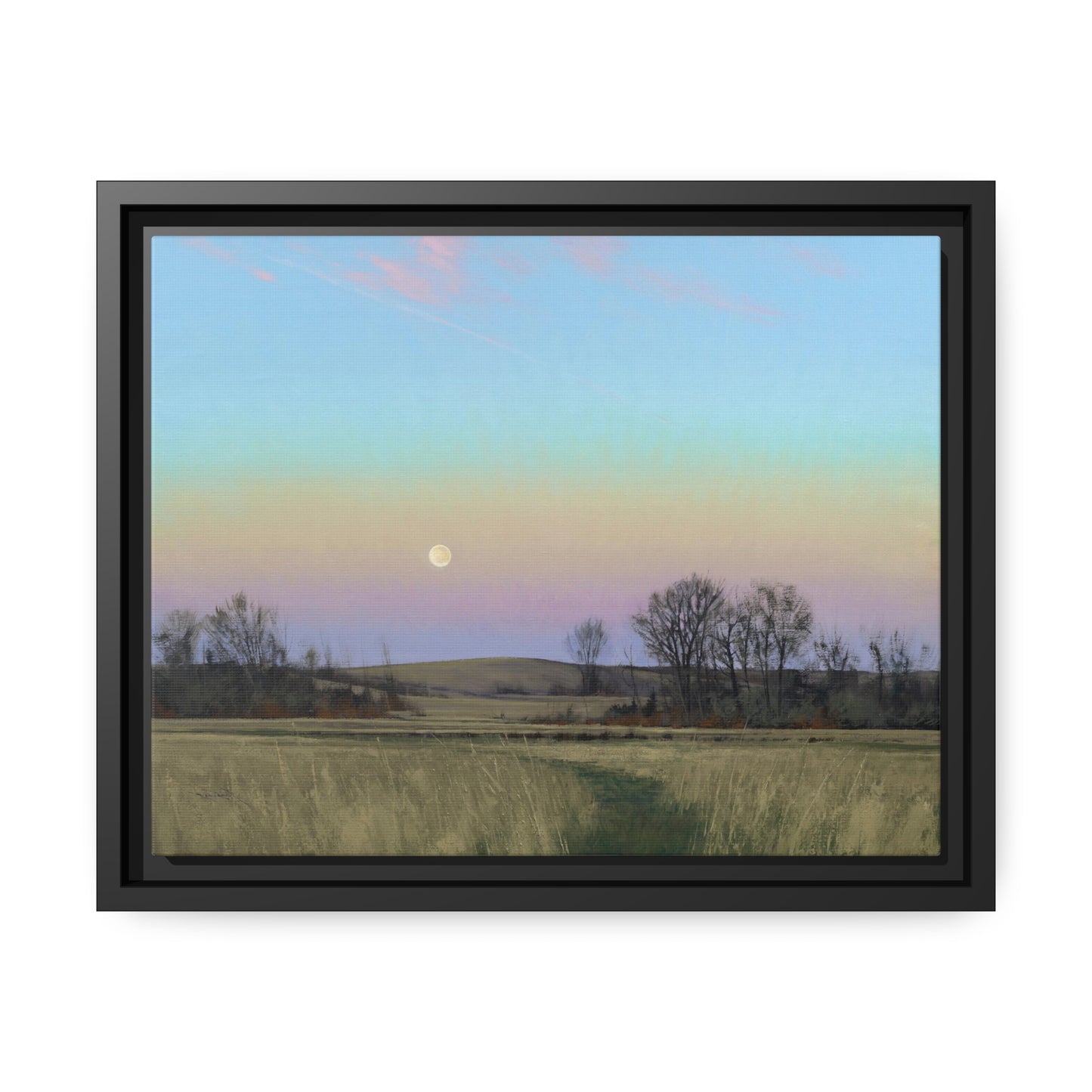 Ben Bauer: "Minnesota Glacial Lakes Area at Dusk" - Framed Canvas Reproduction