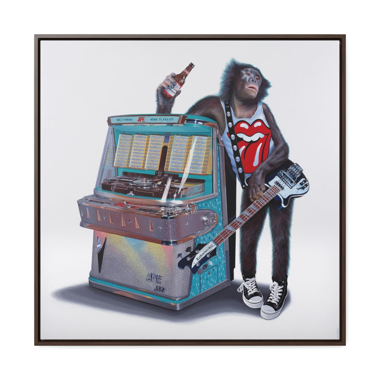 Tony South: "Jukebox Hero" - Framed Canvas Reproduction