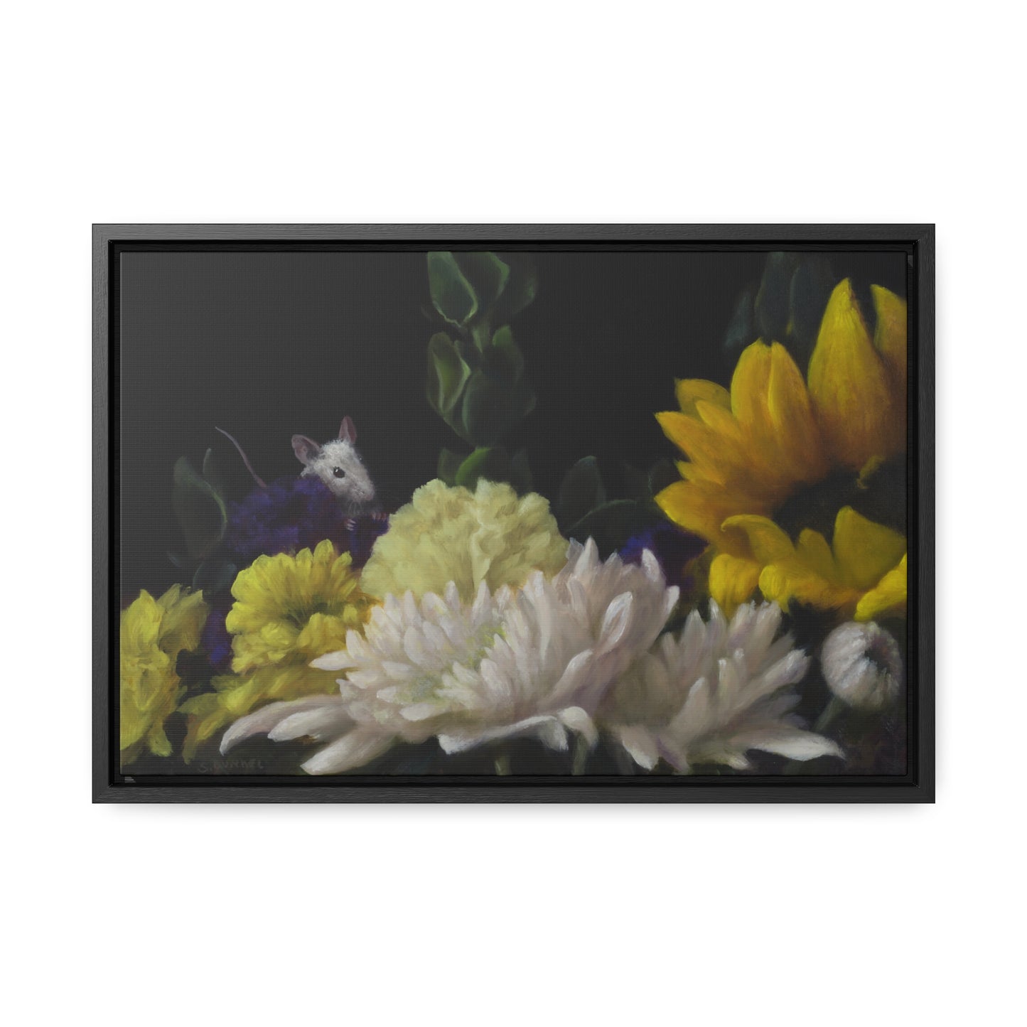 Stuart Dunkel: "Flower Power" - Framed Canvas Reproduction