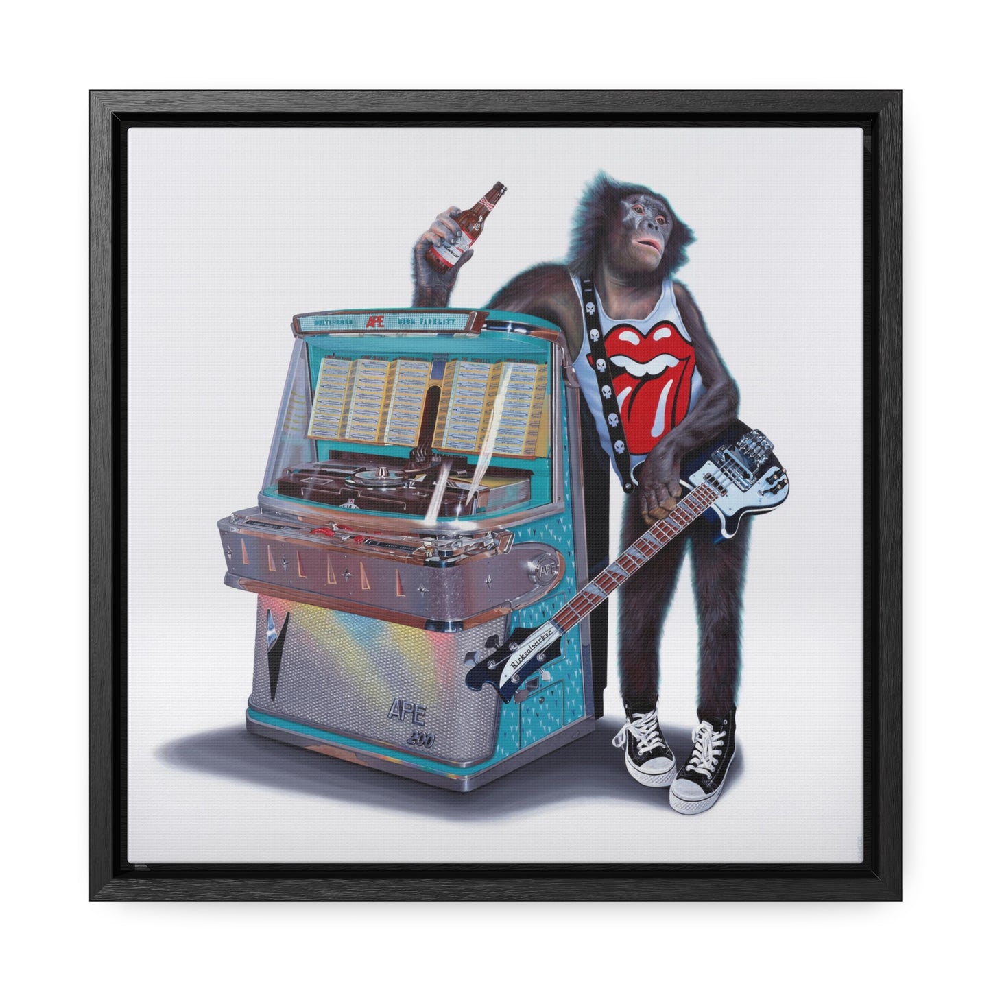 Tony South: "Jukebox Hero" - Framed Canvas Reproduction