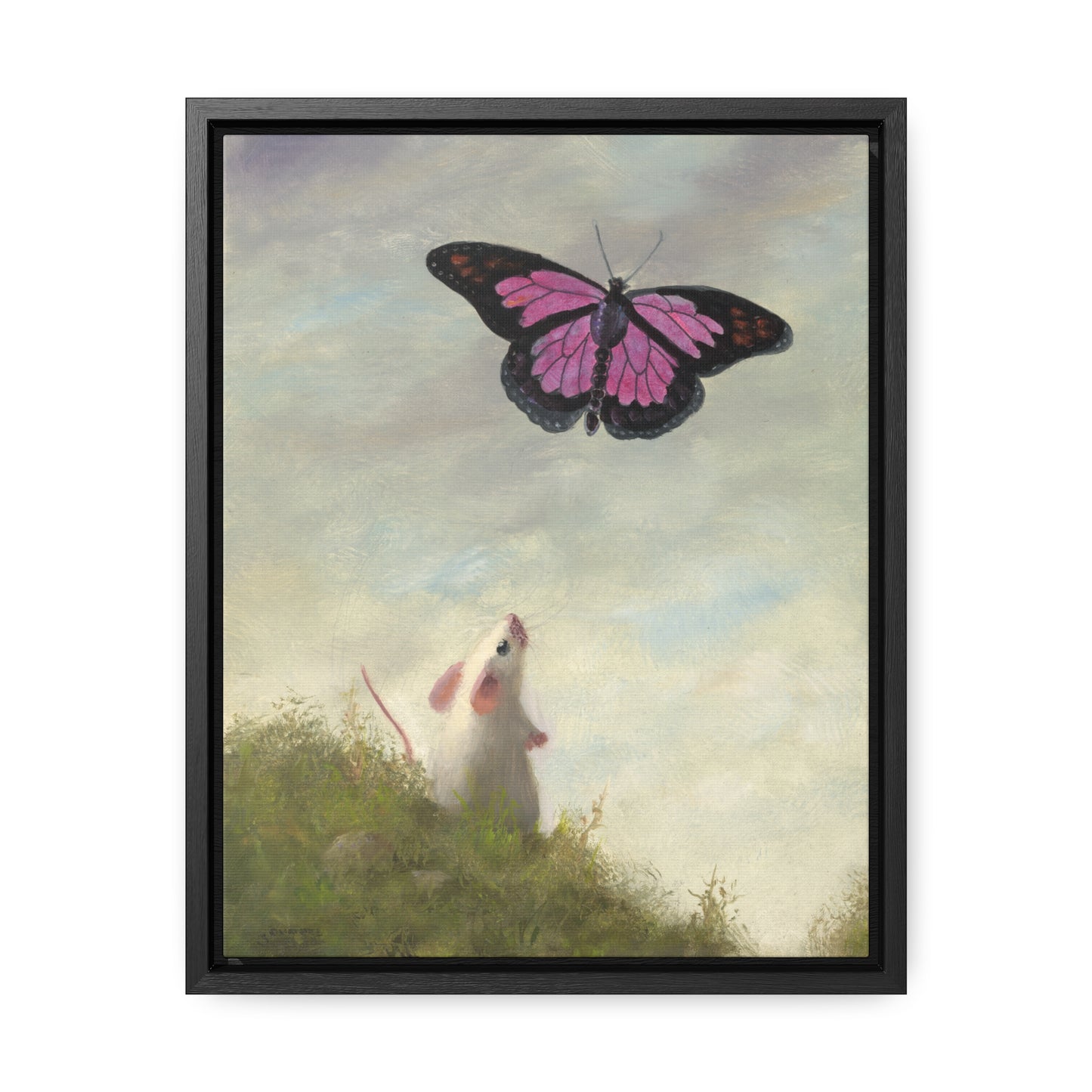 Stuart Dunkel: "Magic Butterfly" - Framed Canvas Reproduction