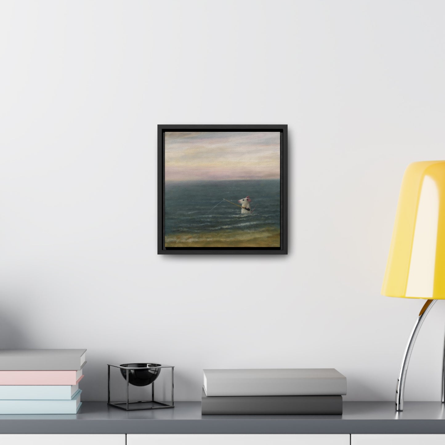 Stuart Dunkel: "Gone Fishing" - Framed Canvas Reproduction