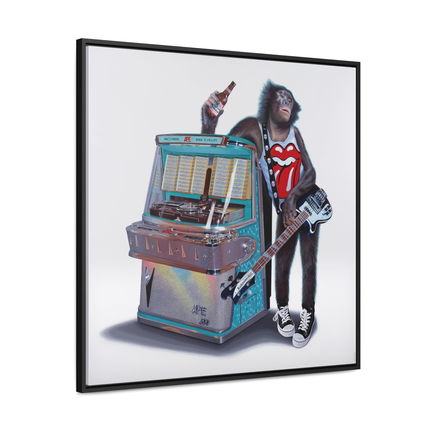 Tony South: "Jukebox Hero" - Framed Canvas Reproduction