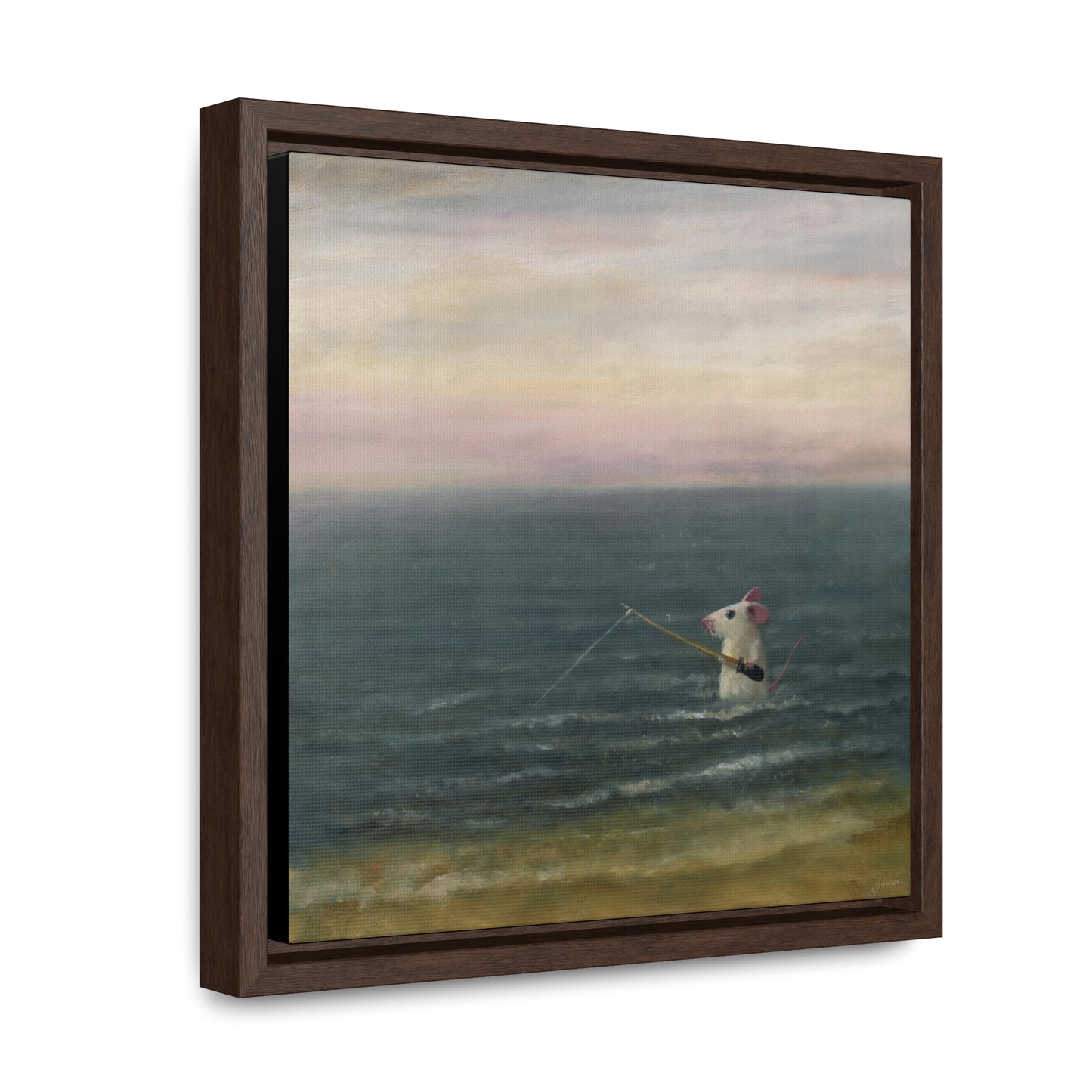 Stuart Dunkel: "Gone Fishing" - Framed Canvas Reproduction