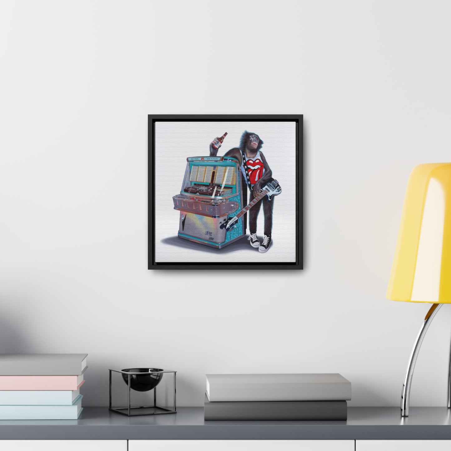 Tony South: "Jukebox Hero" - Framed Canvas Reproduction