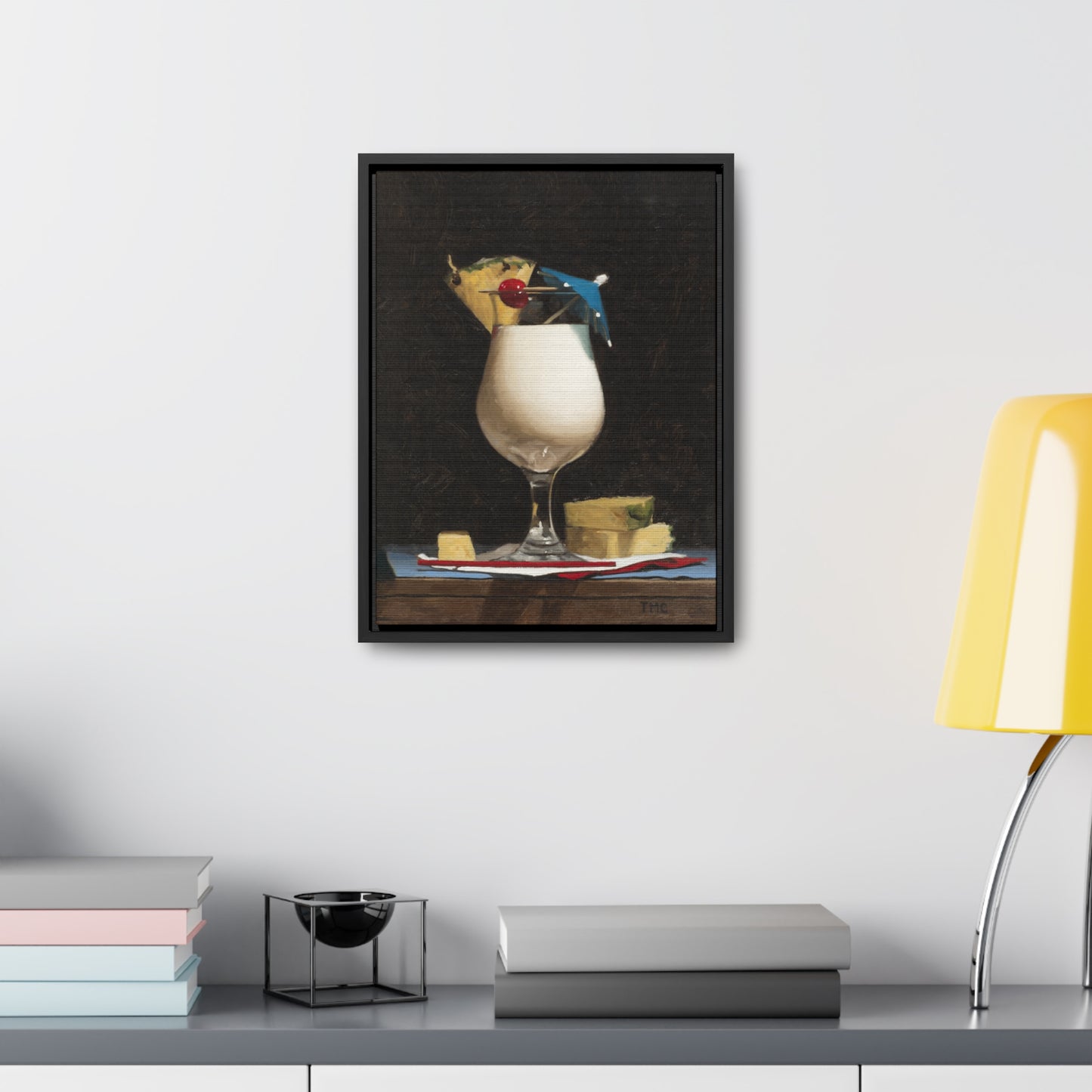 Todd M. Casey: "Piña Colada" - Framed Canvas Reproduction