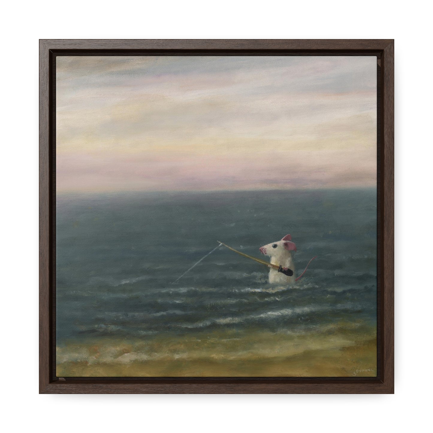Stuart Dunkel: "Gone Fishing" - Framed Canvas Reproduction