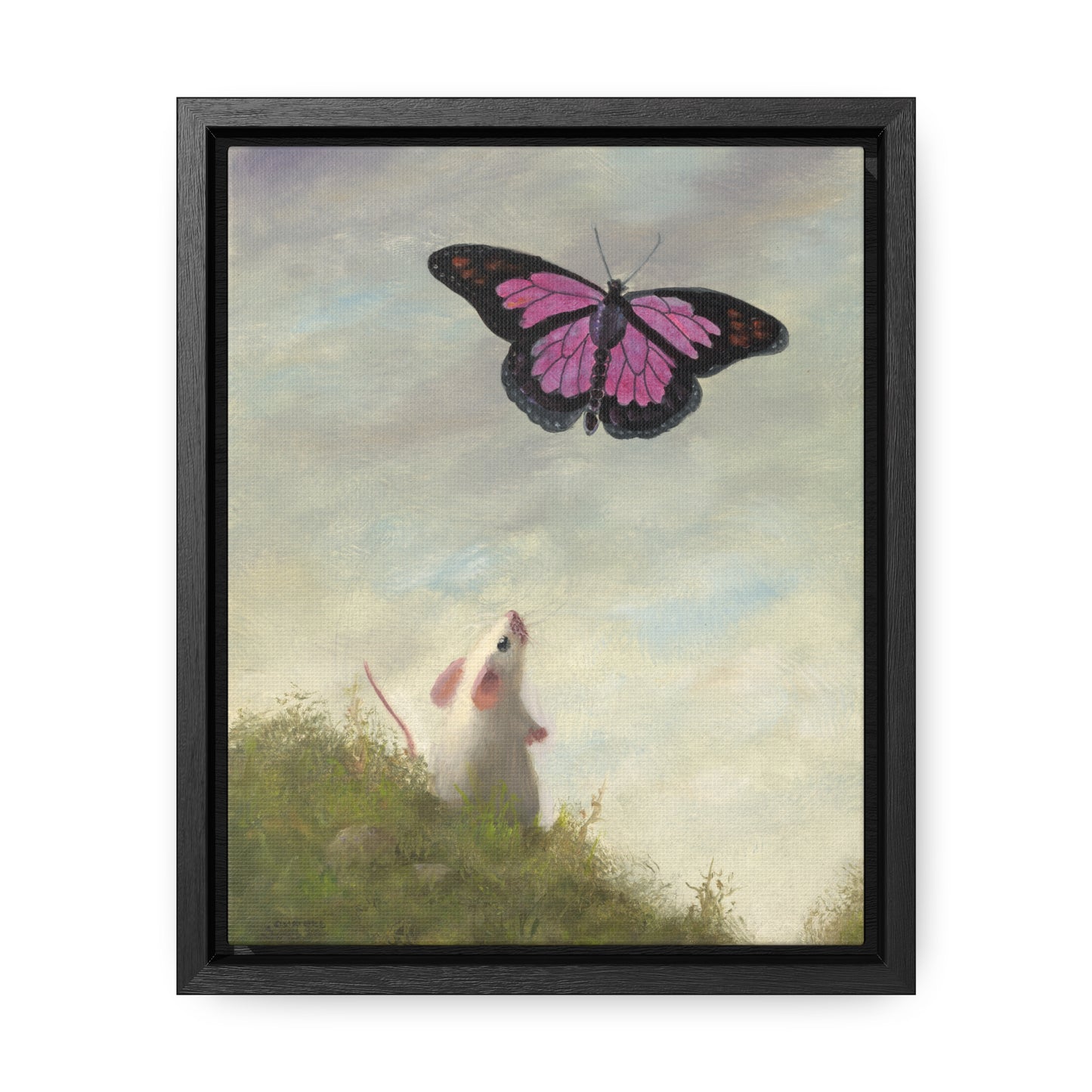 Stuart Dunkel: "Magic Butterfly" - Framed Canvas Reproduction