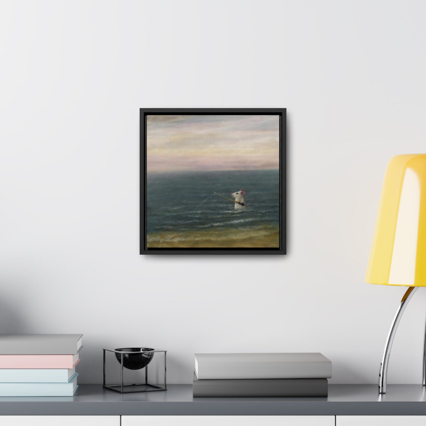 Stuart Dunkel: "Gone Fishing" - Framed Canvas Reproduction