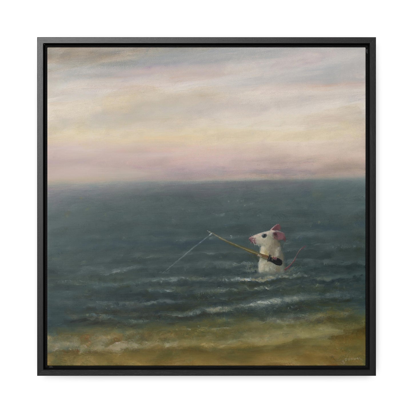 Stuart Dunkel: "Gone Fishing" - Framed Canvas Reproduction