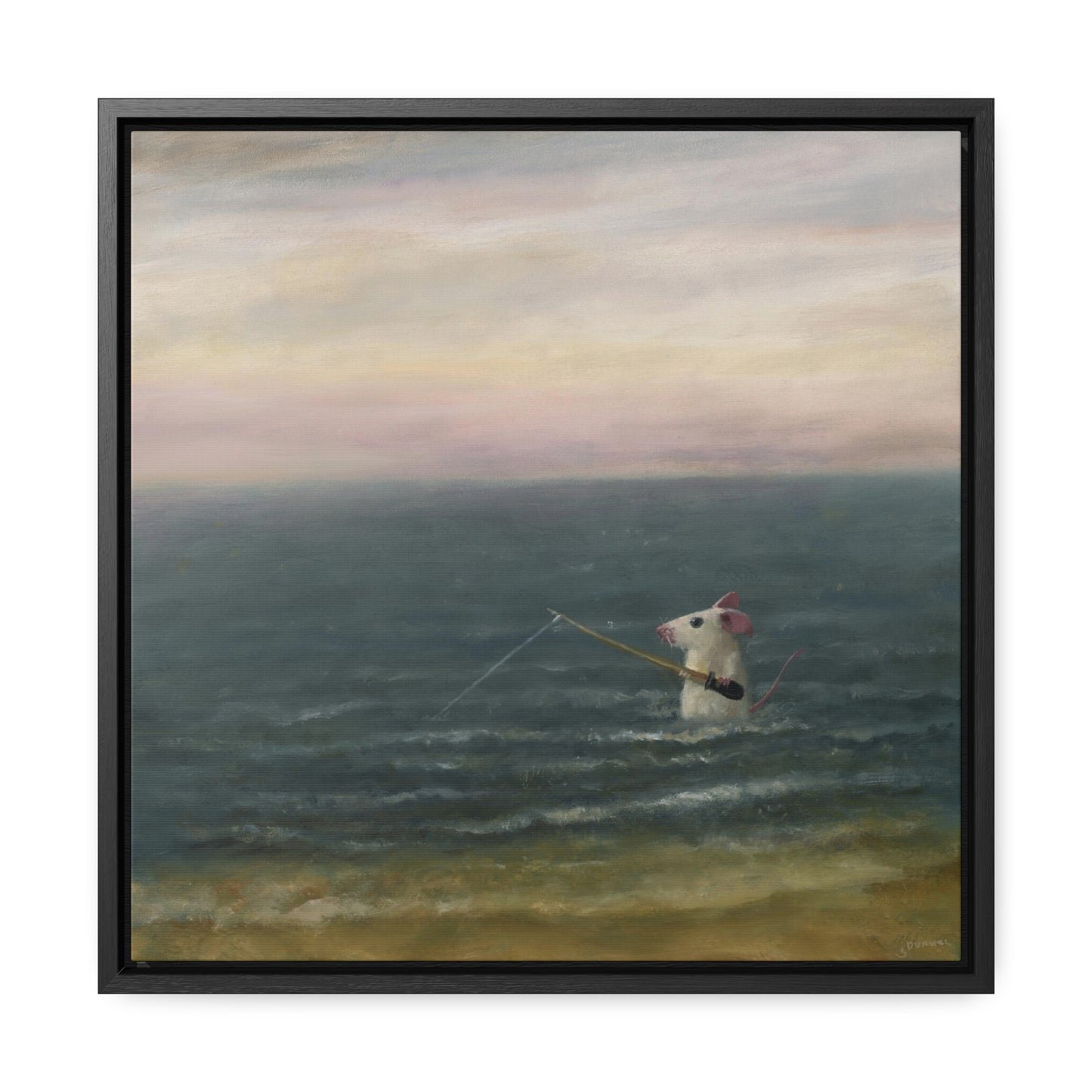 Stuart Dunkel: "Gone Fishing" - Framed Canvas Reproduction