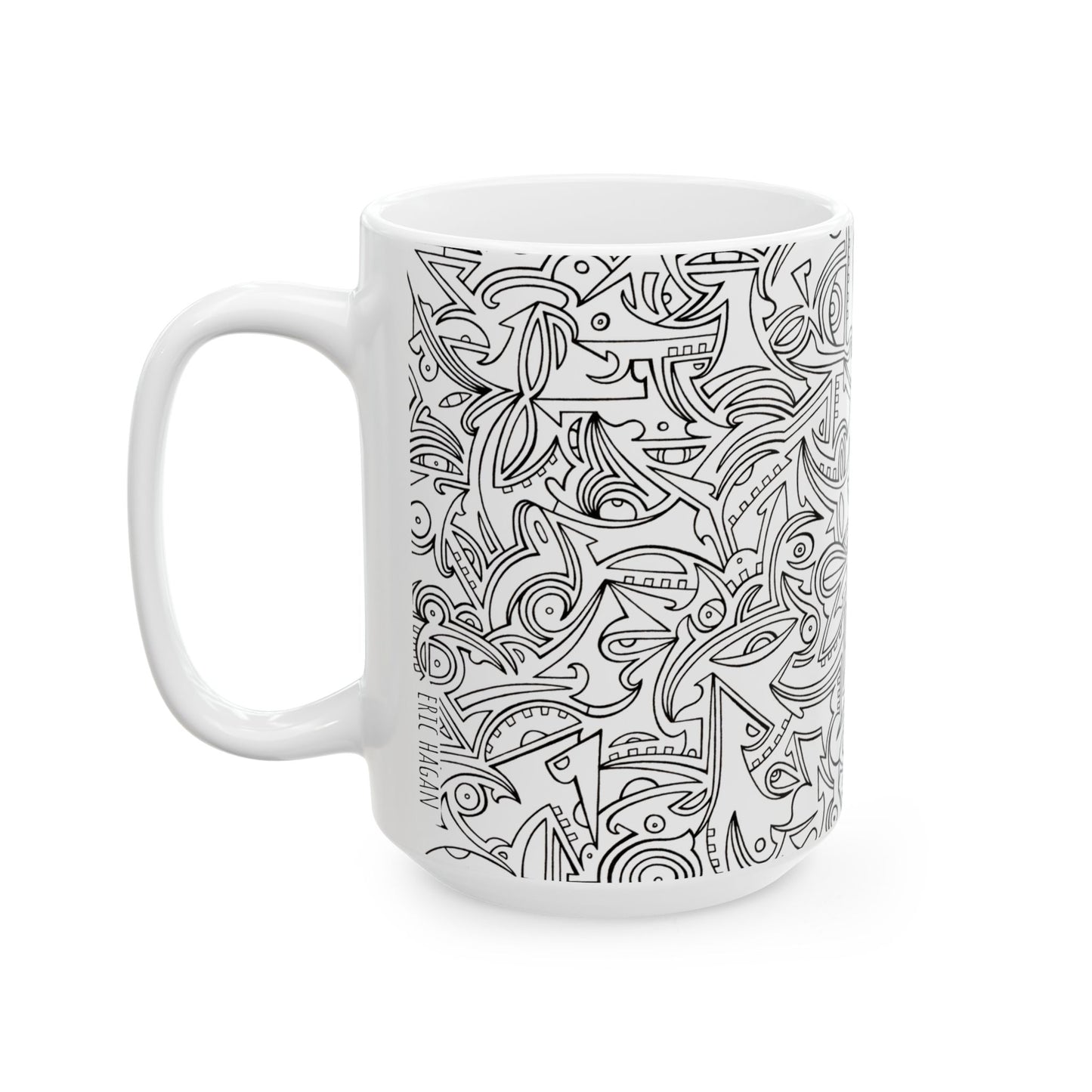 Eric Hagan | Arcadia (black and white) Ceramic Mug