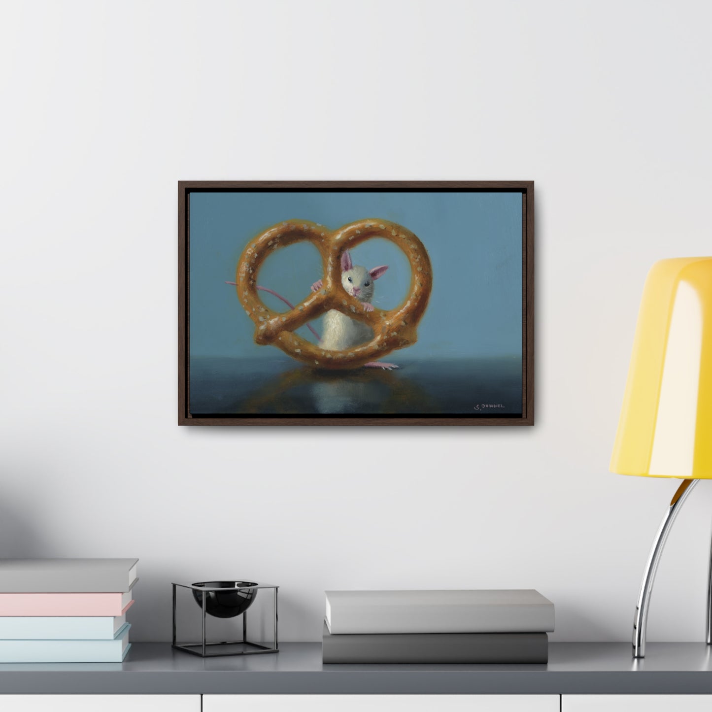 Stuart Dunkel: "Behind Bars" - Framed Canvas Reproduction