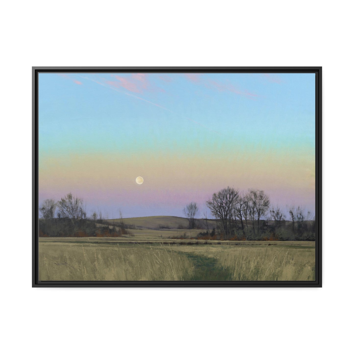 Ben Bauer: "Minnesota Glacial Lakes Area at Dusk" - Framed Canvas Reproduction