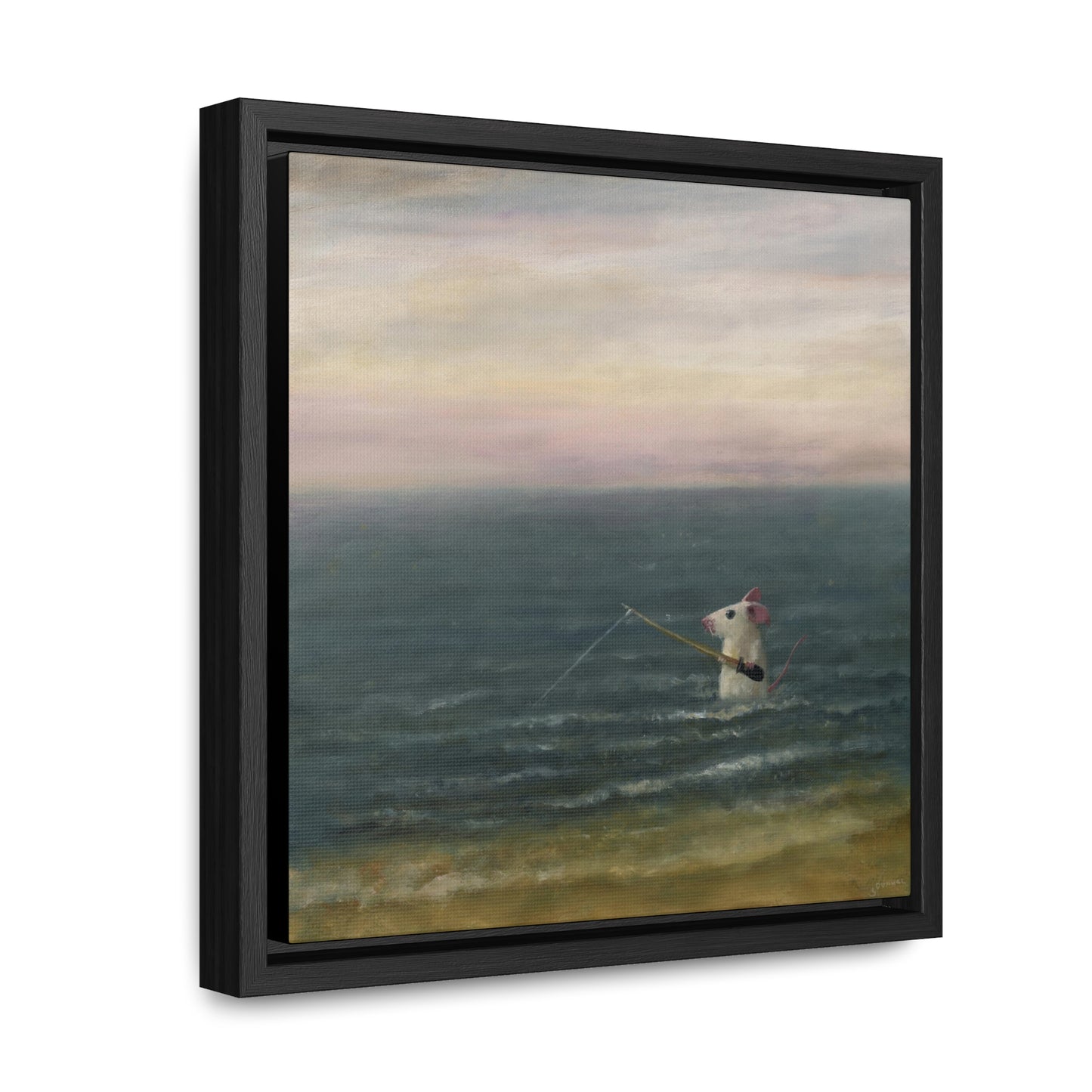 Stuart Dunkel: "Gone Fishing" - Framed Canvas Reproduction