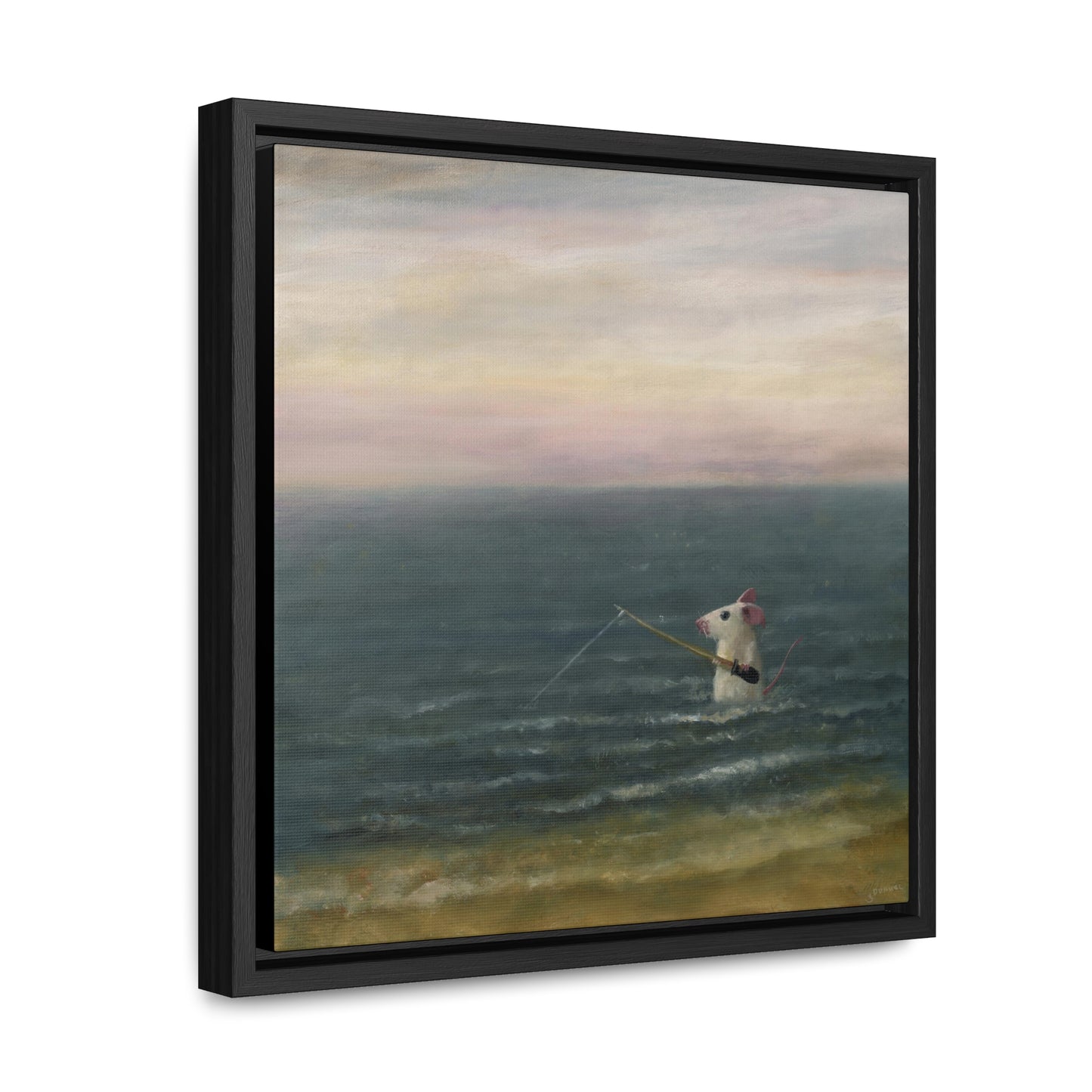 Stuart Dunkel: "Gone Fishing" - Framed Canvas Reproduction