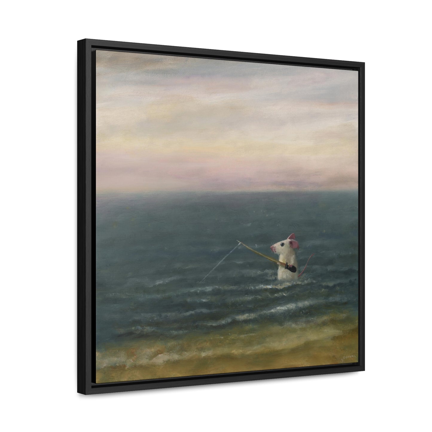 Stuart Dunkel: "Gone Fishing" - Framed Canvas Reproduction