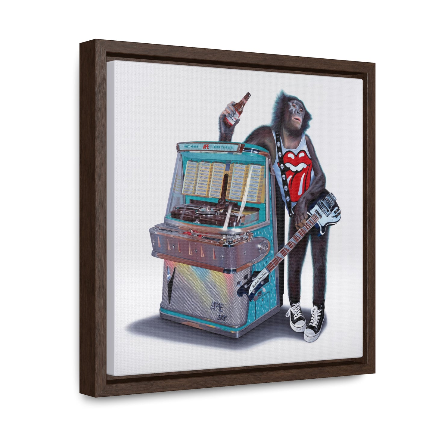 Tony South: "Jukebox Hero" - Framed Canvas Reproduction
