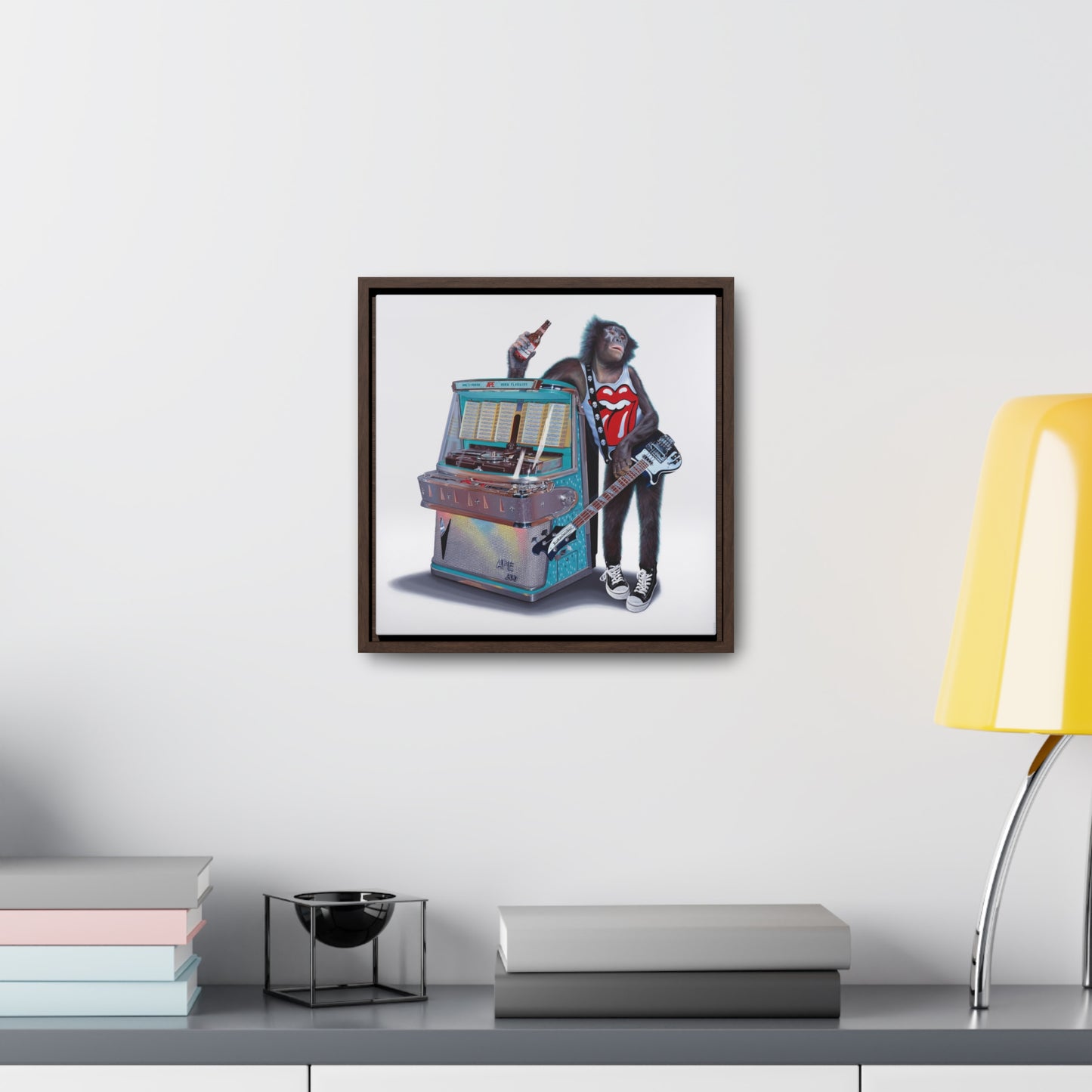 Tony South: "Jukebox Hero" - Framed Canvas Reproduction