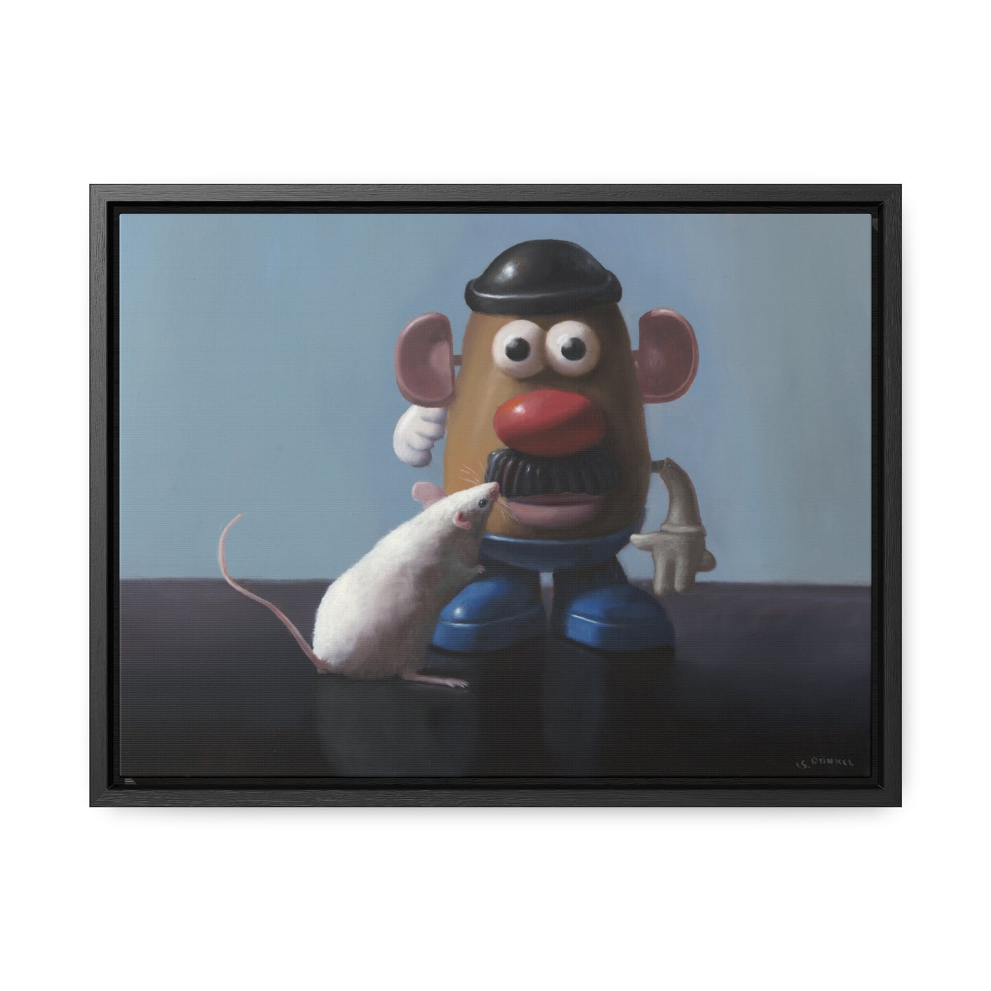 Stuart Dunkel: "The Kiss" - Framed Canvas Reproduction