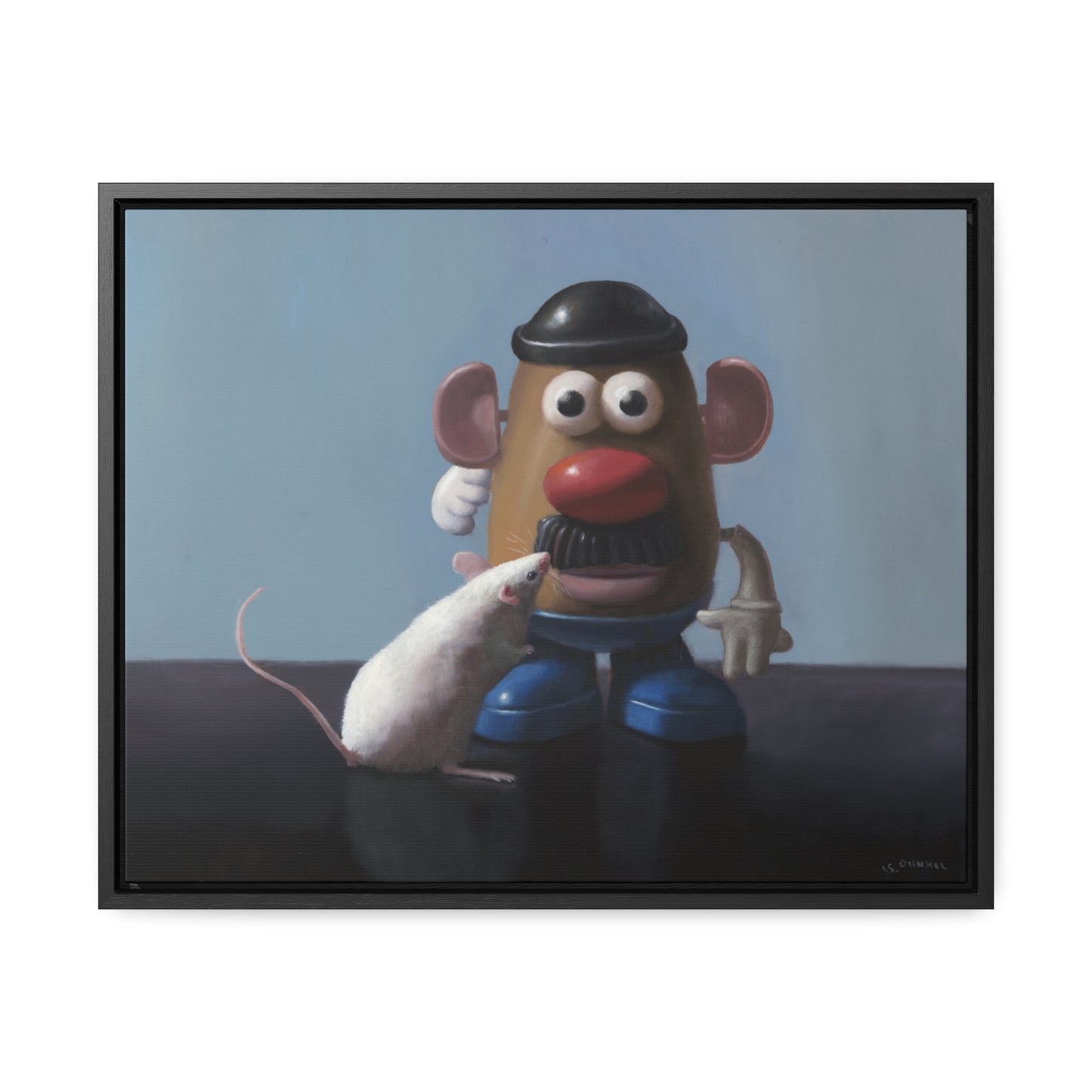 Stuart Dunkel: "The Kiss" - Framed Canvas Reproduction