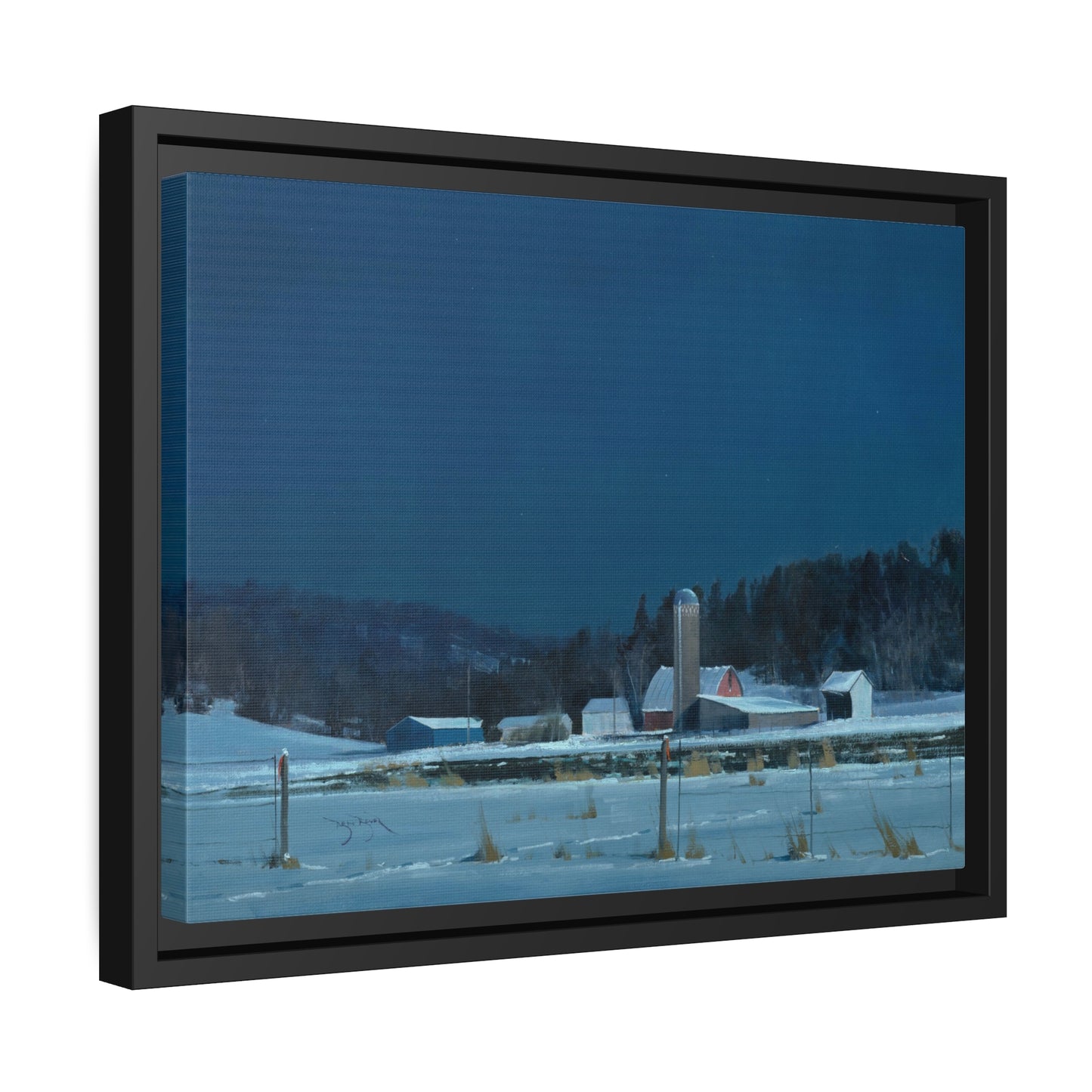 Ben Bauer: "Drifting Moonlight" - Framed Canvas Reproduction