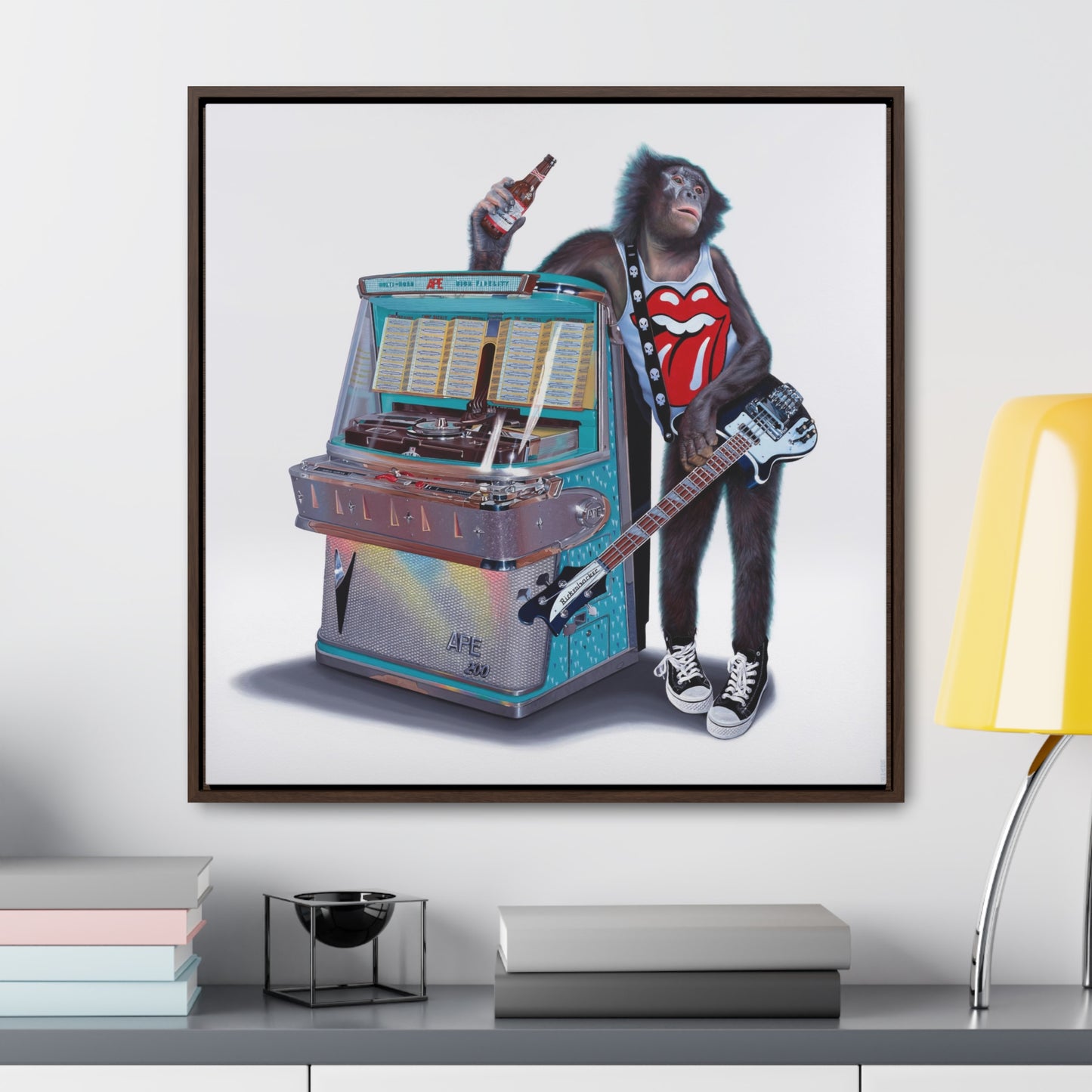 Tony South: "Jukebox Hero" - Framed Canvas Reproduction