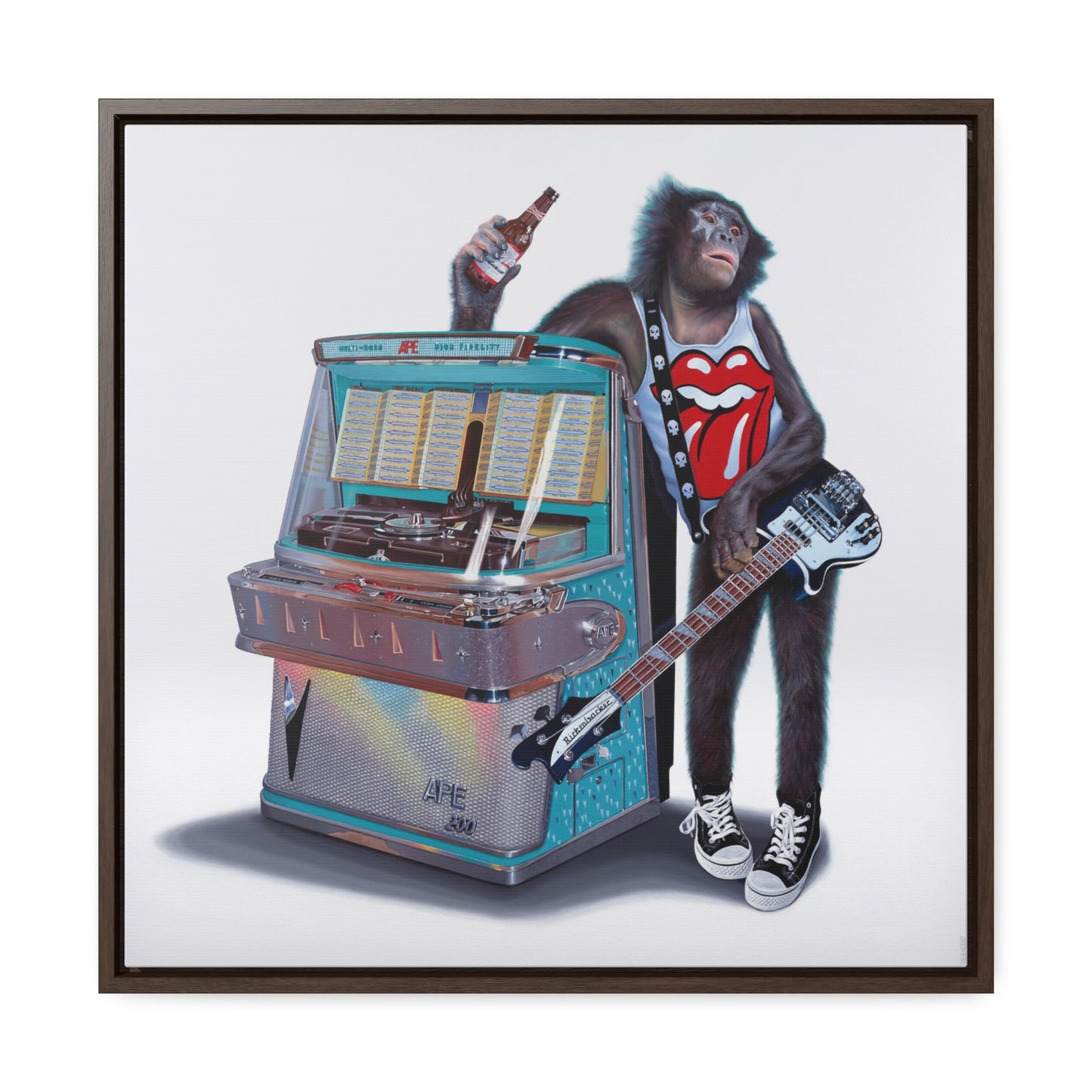 Tony South: "Jukebox Hero" - Framed Canvas Reproduction